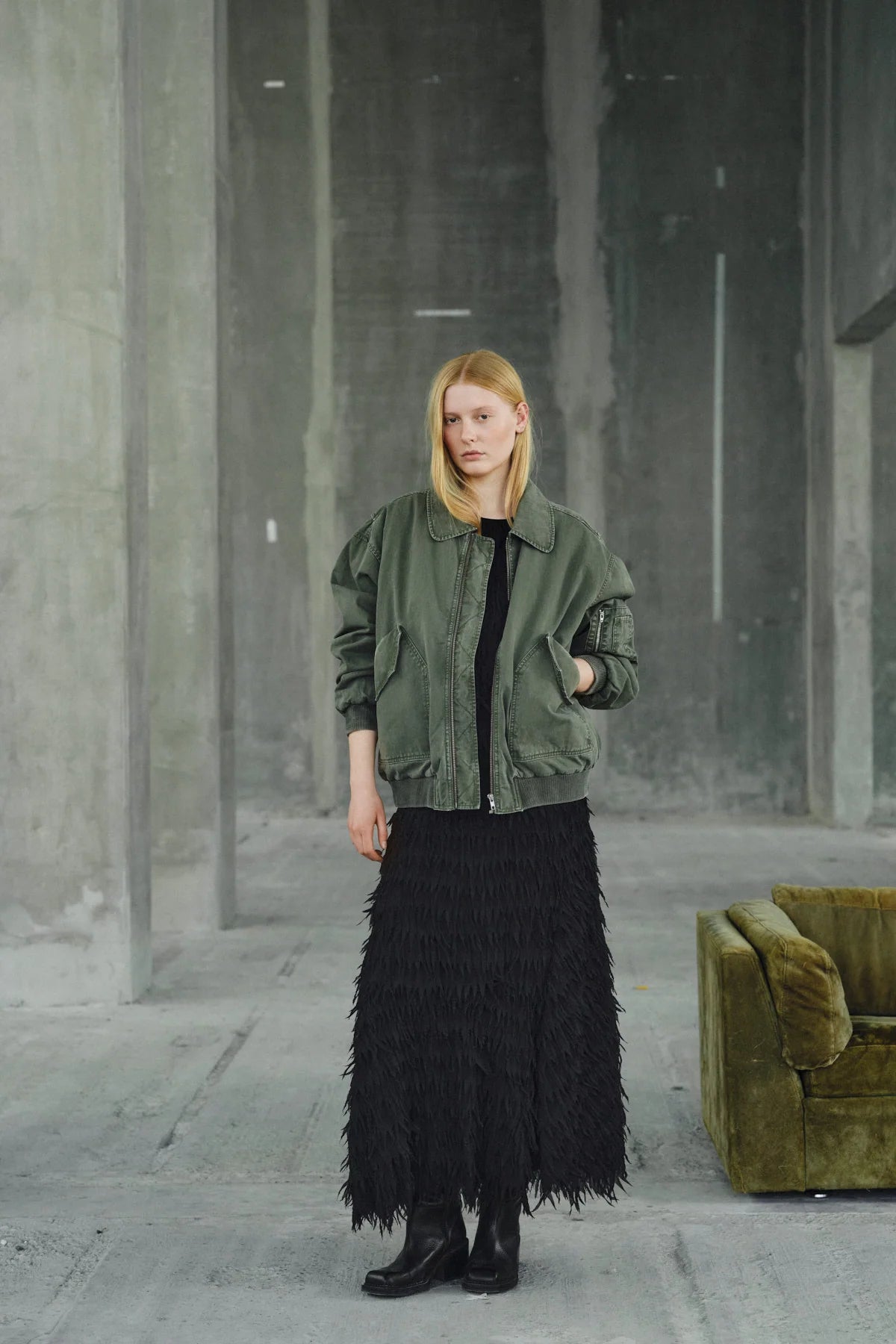 RABENS SALONER Jacket "Ezmira" washed sage