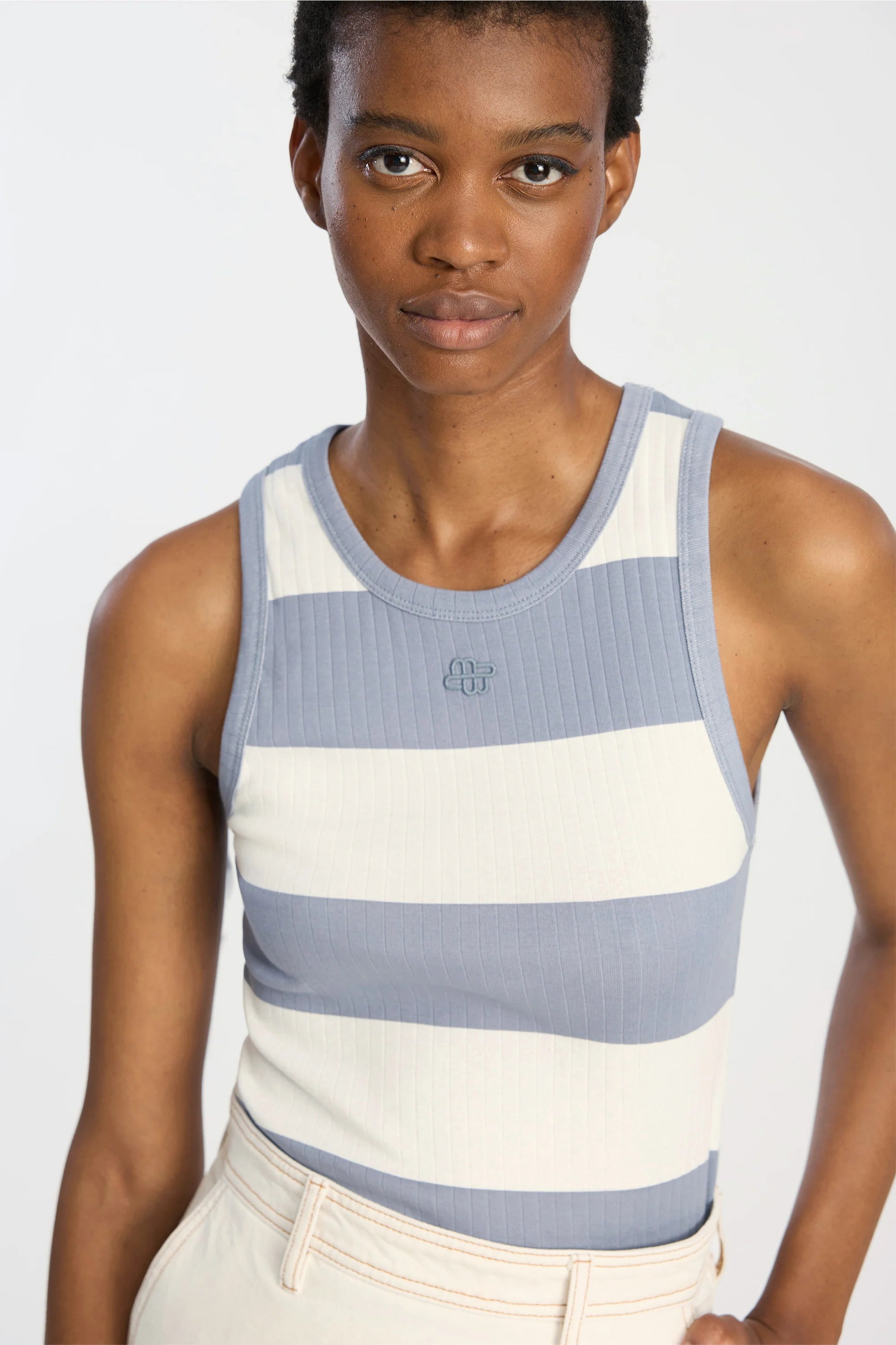 MUNTHE Tanktop "Tezza" stripe blue
