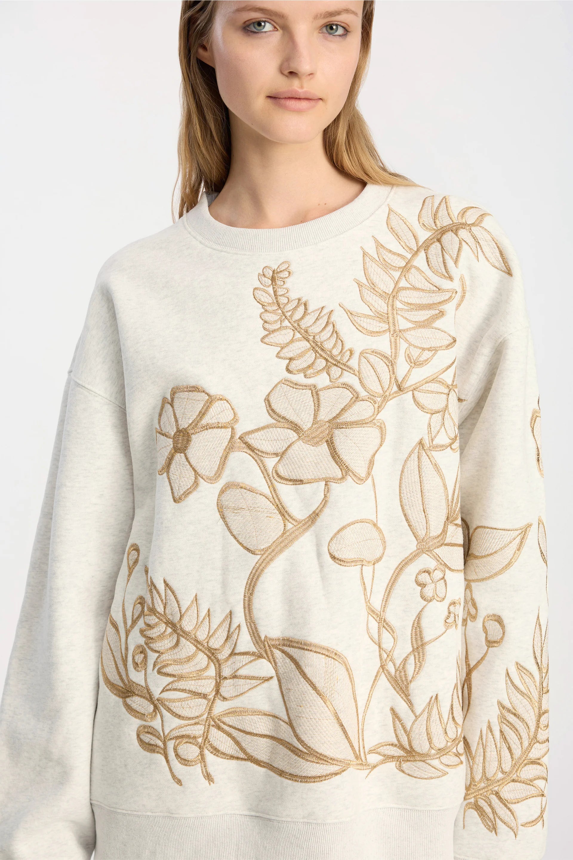 MUNTHE Sweater "Braeden" light grey
