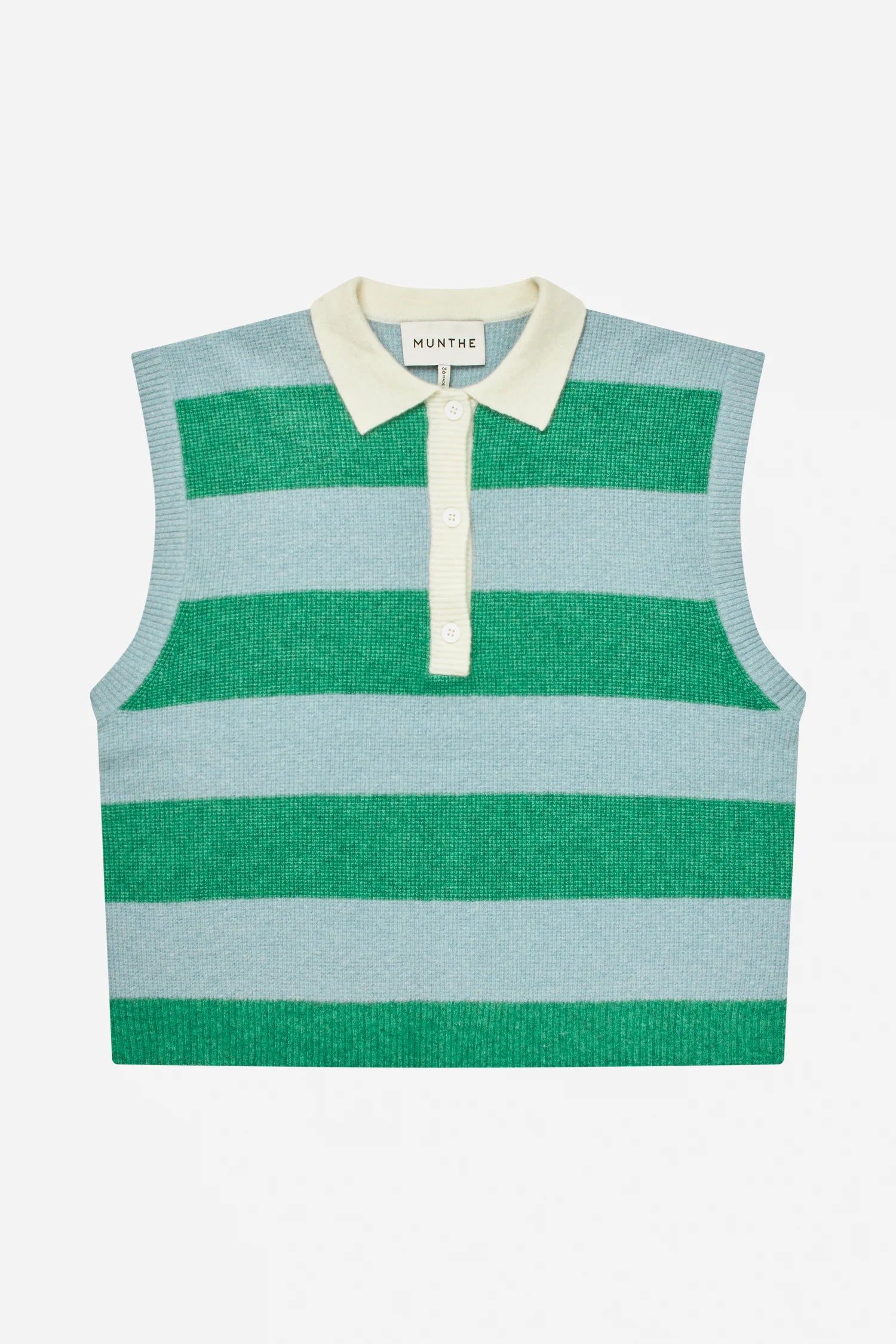 MUNTHE Vest "Bracha" stripe green
