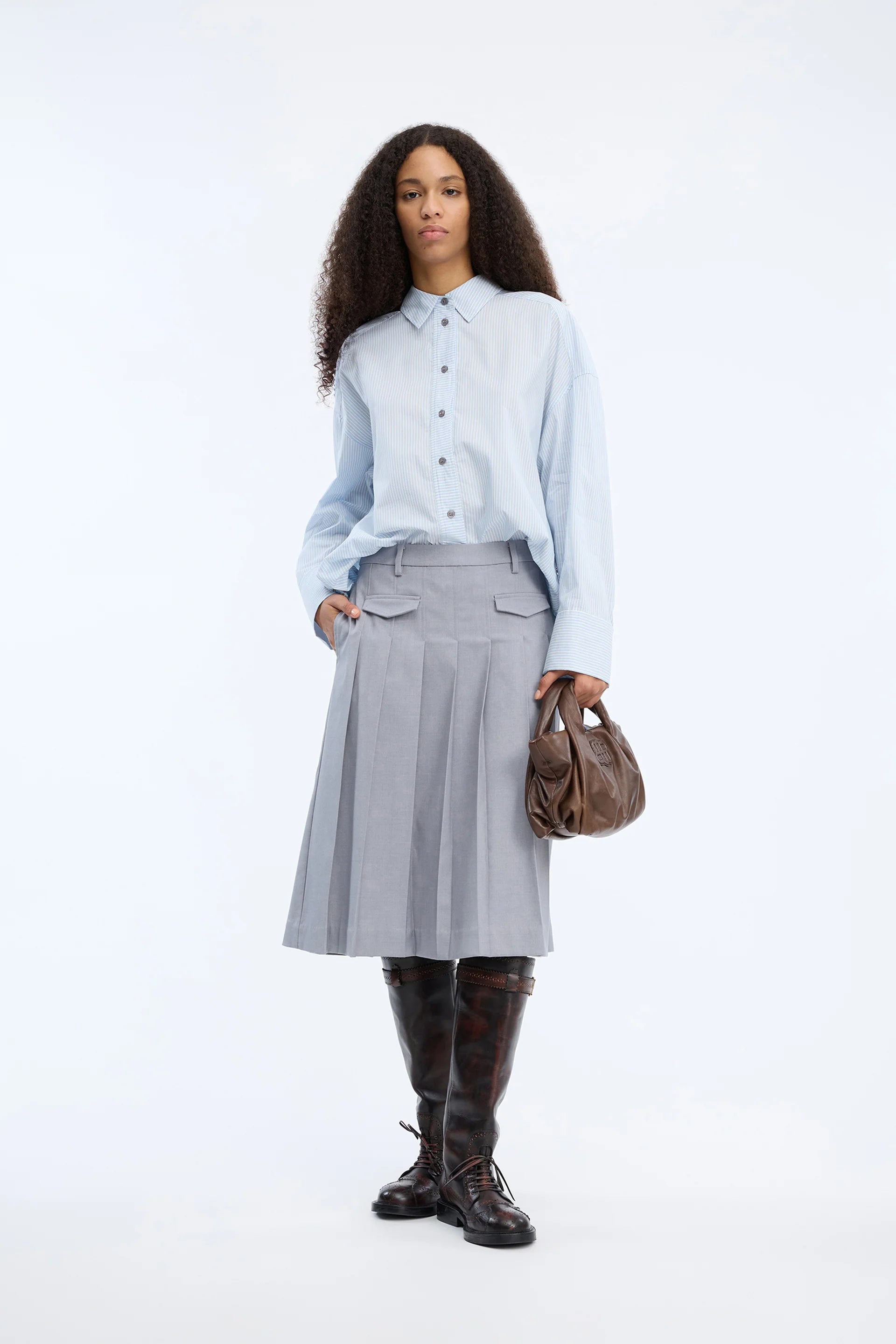 MUNTHE Shirt "Vontario" stripe blue