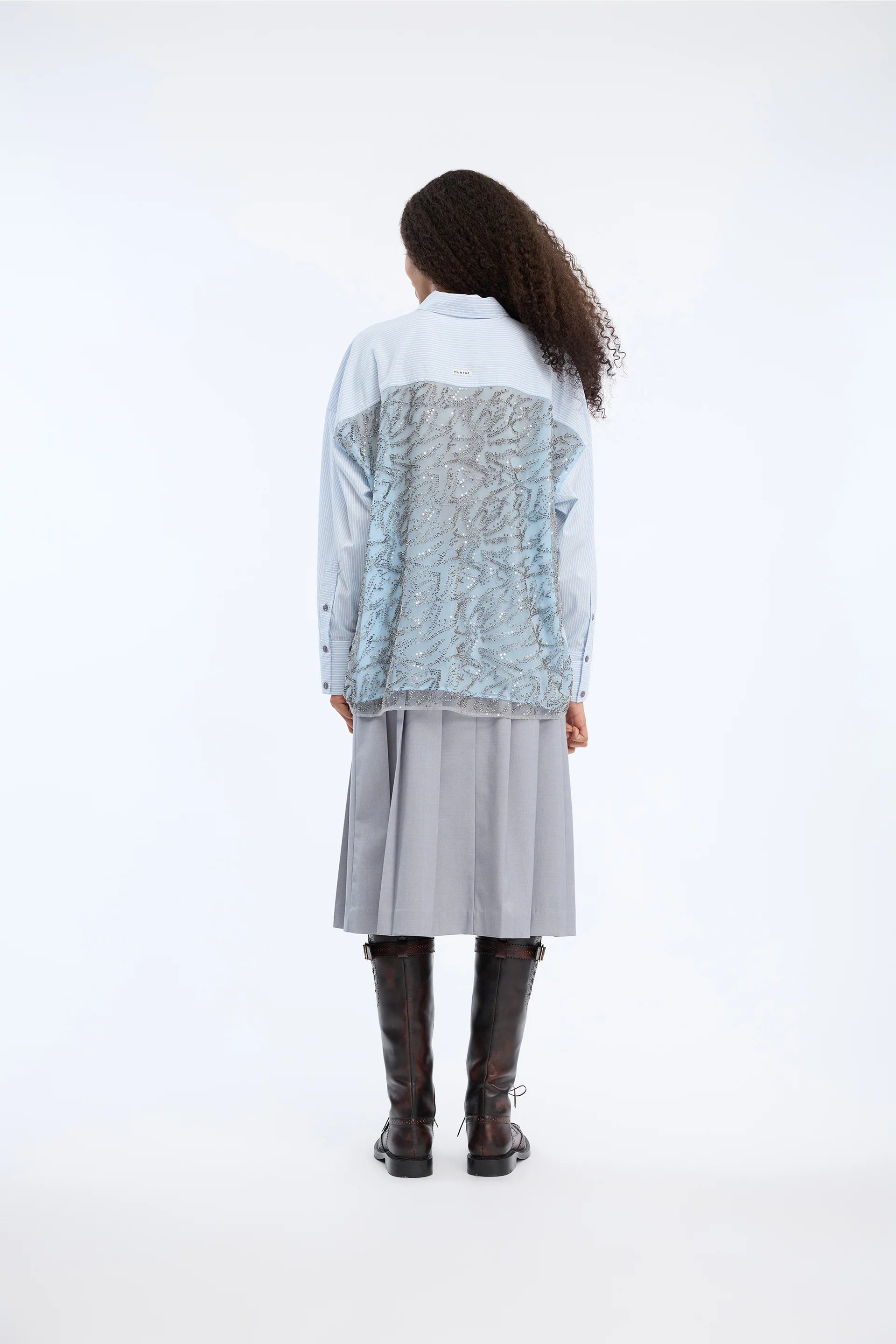 MUNTHE Shirt "Vontario" stripe blue