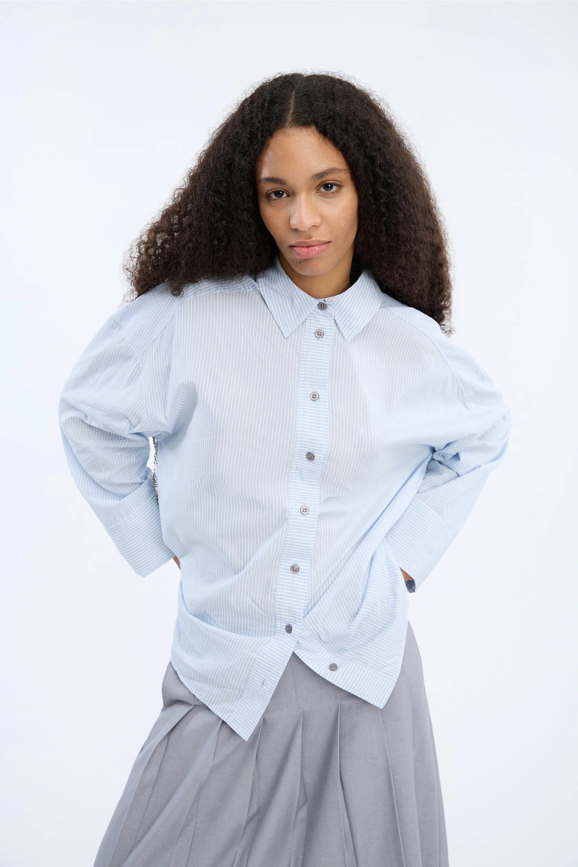 MUNTHE Shirt "Vontario" stripe blue