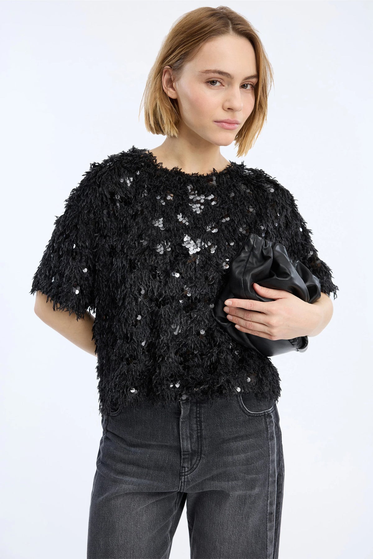 MUNTHE Top "Valence" black