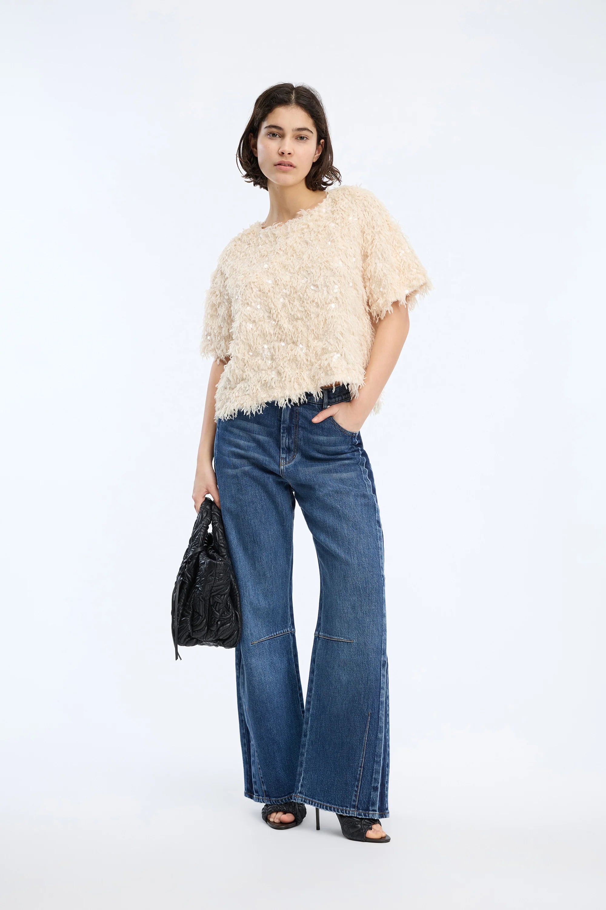 MUNTHE Top "Valence" creme