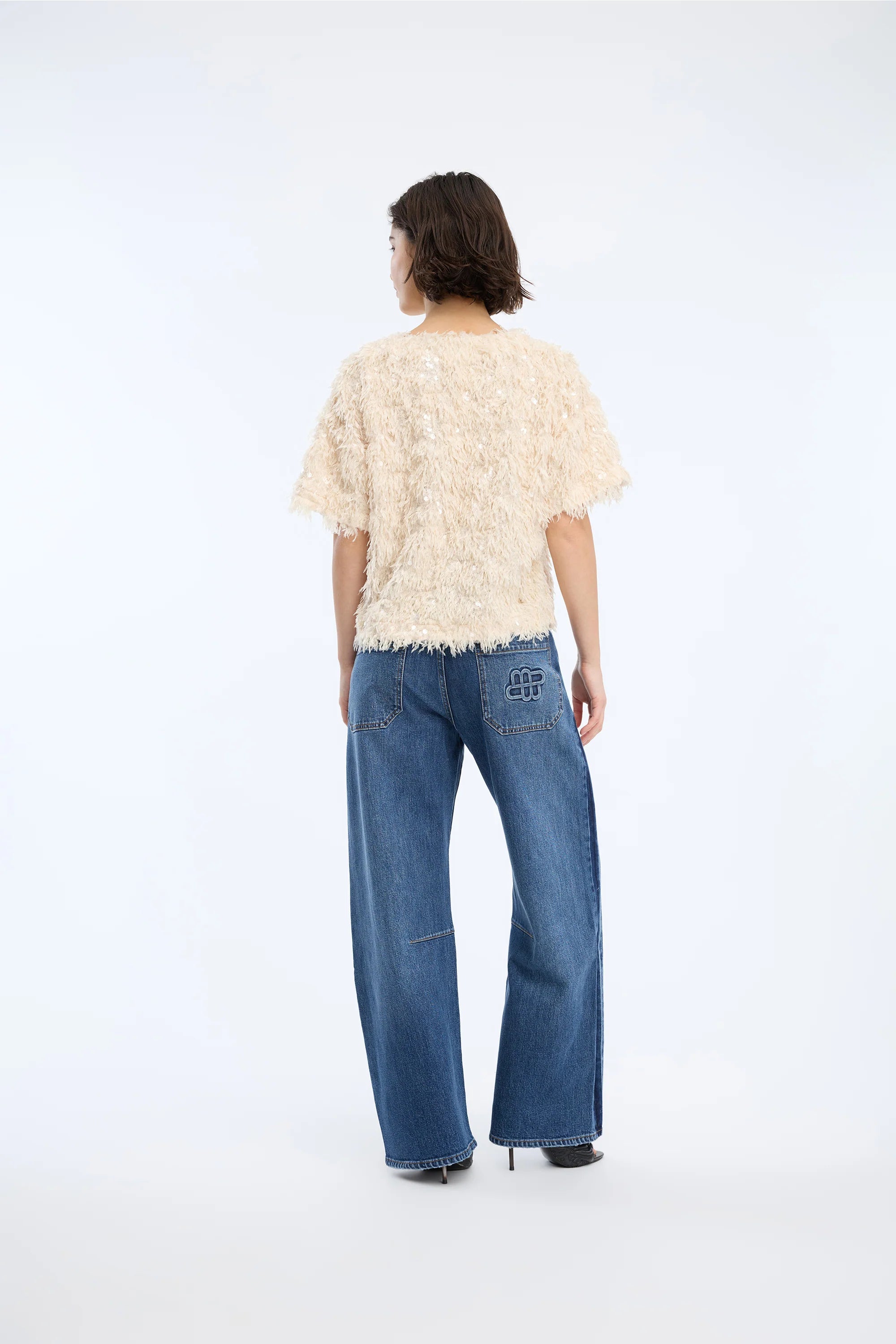 MUNTHE Top "Valence" creme
