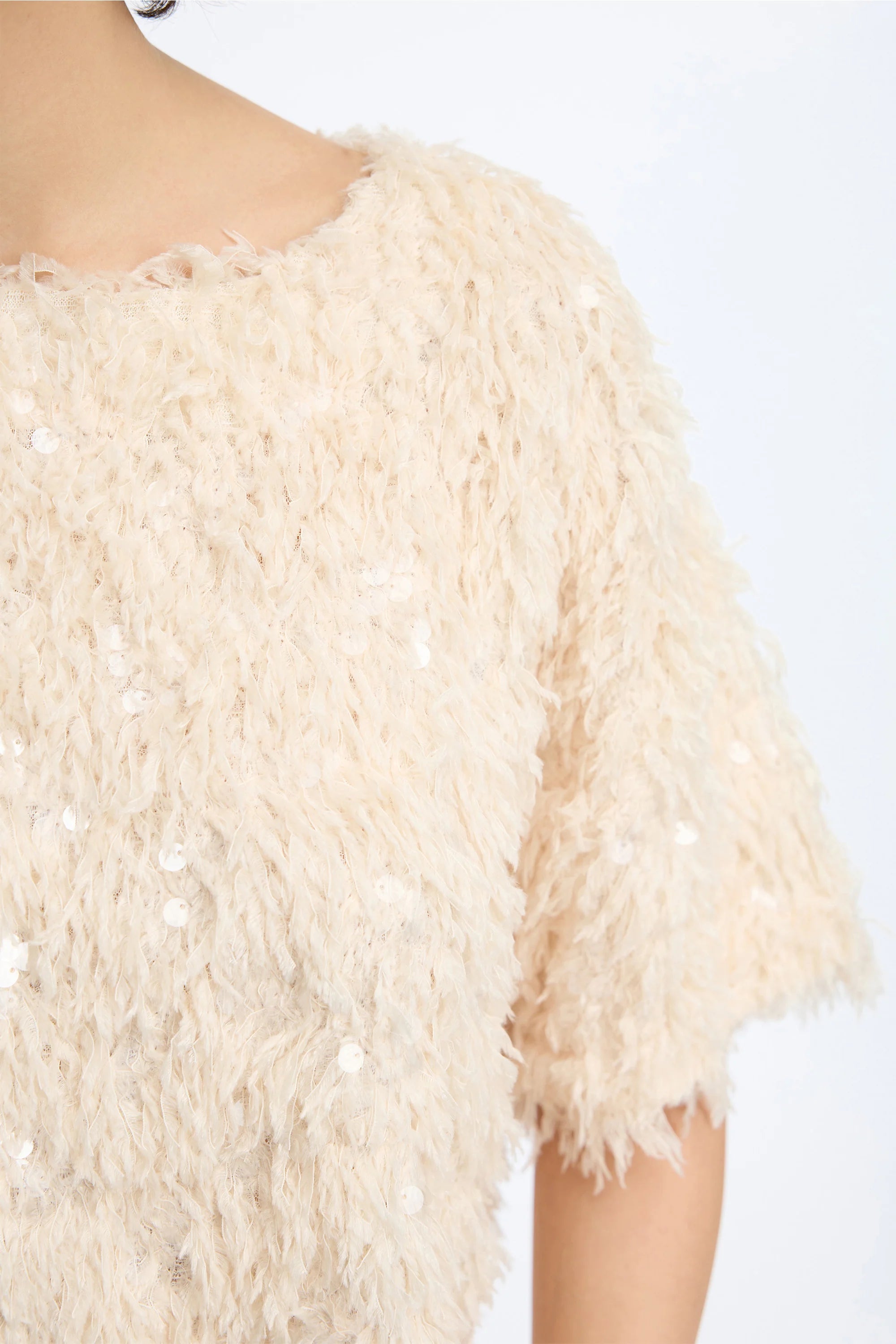 MUNTHE Top "Valence" creme