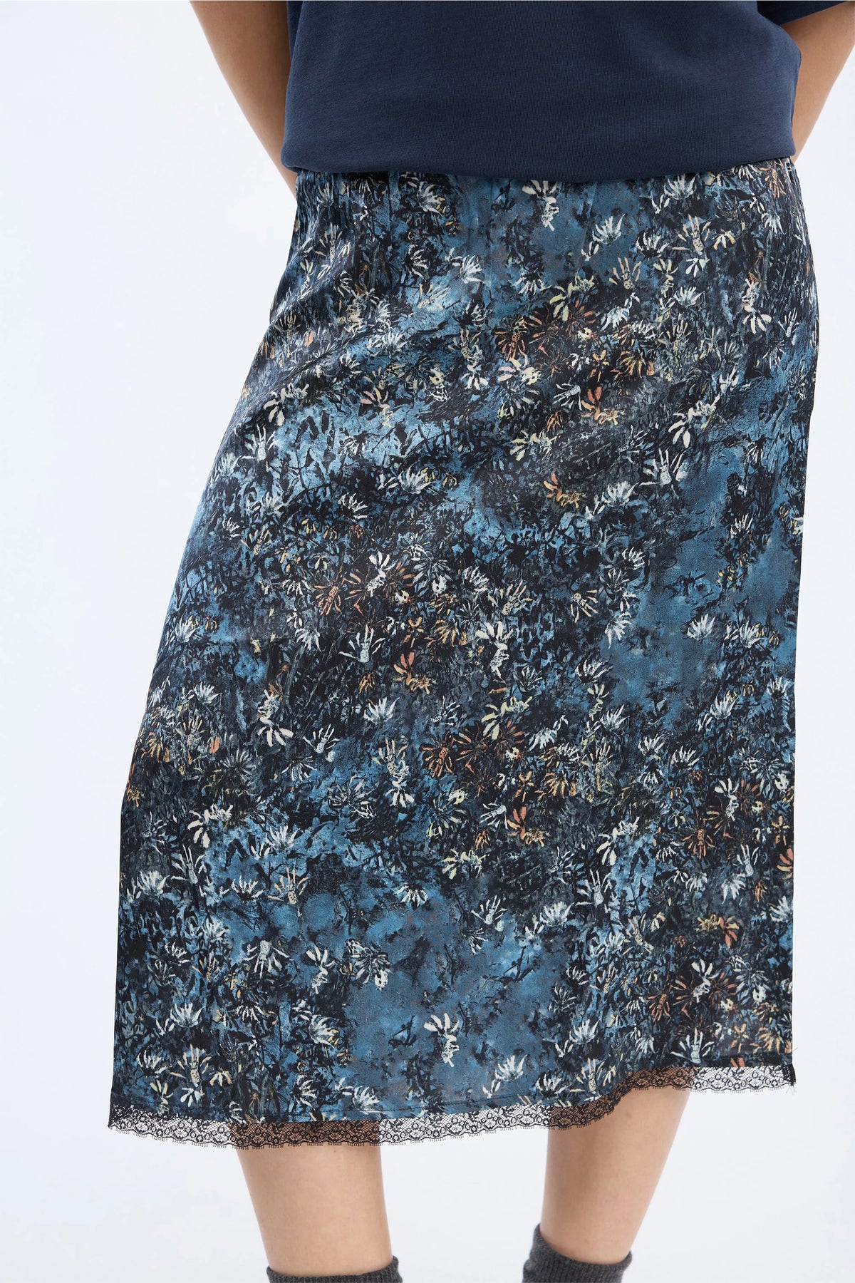 MUNTHE Skirt "Vaia" print blue