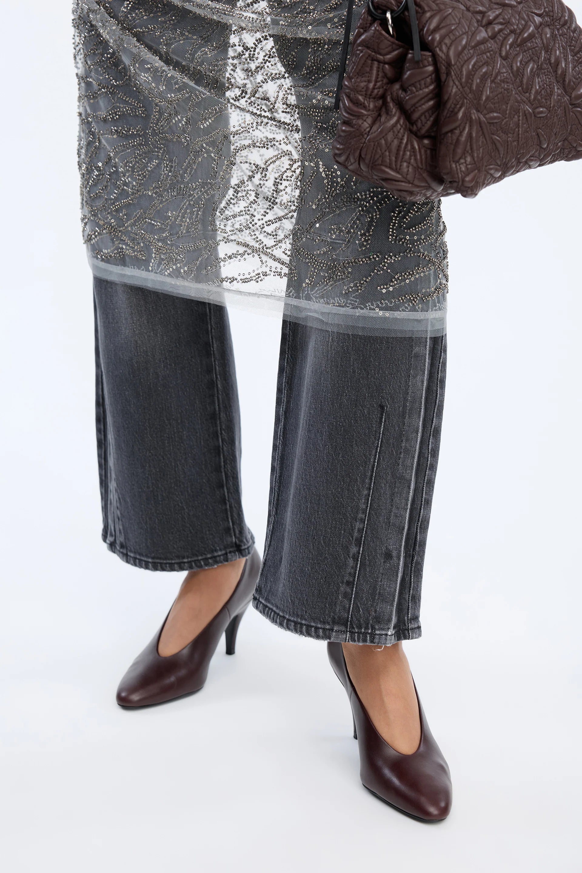 MUNTHE Dress "Varika" gun metal
