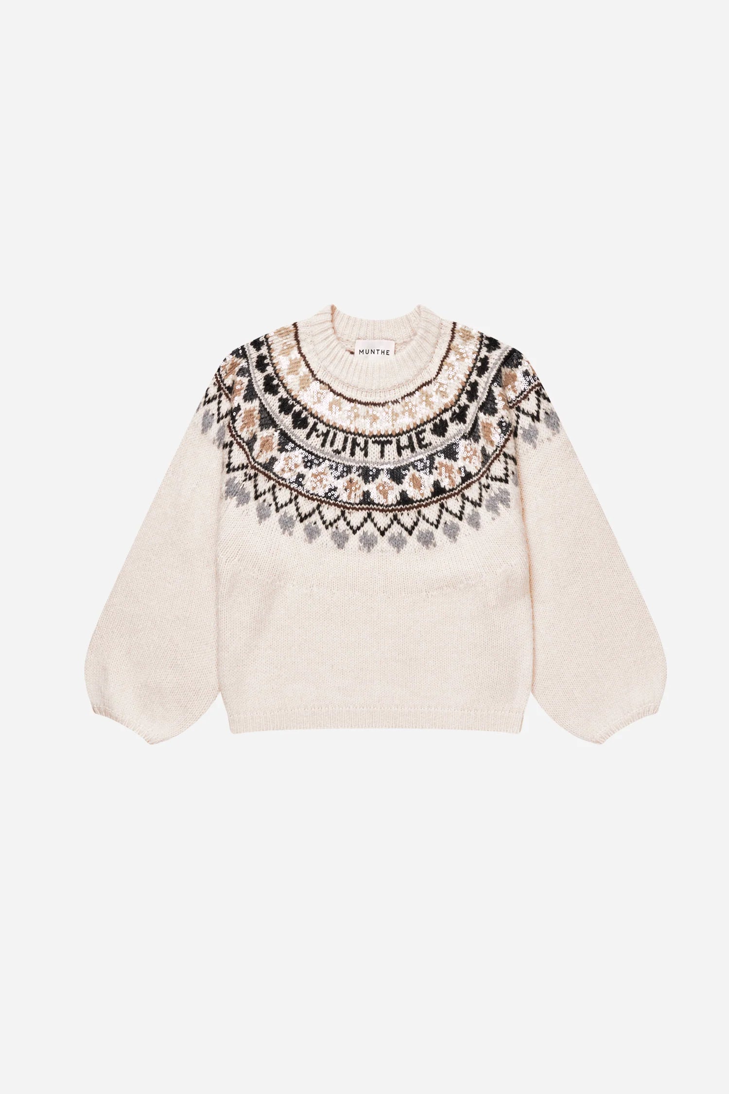 MUNTHE Pullover "Vaffie" mix creme
