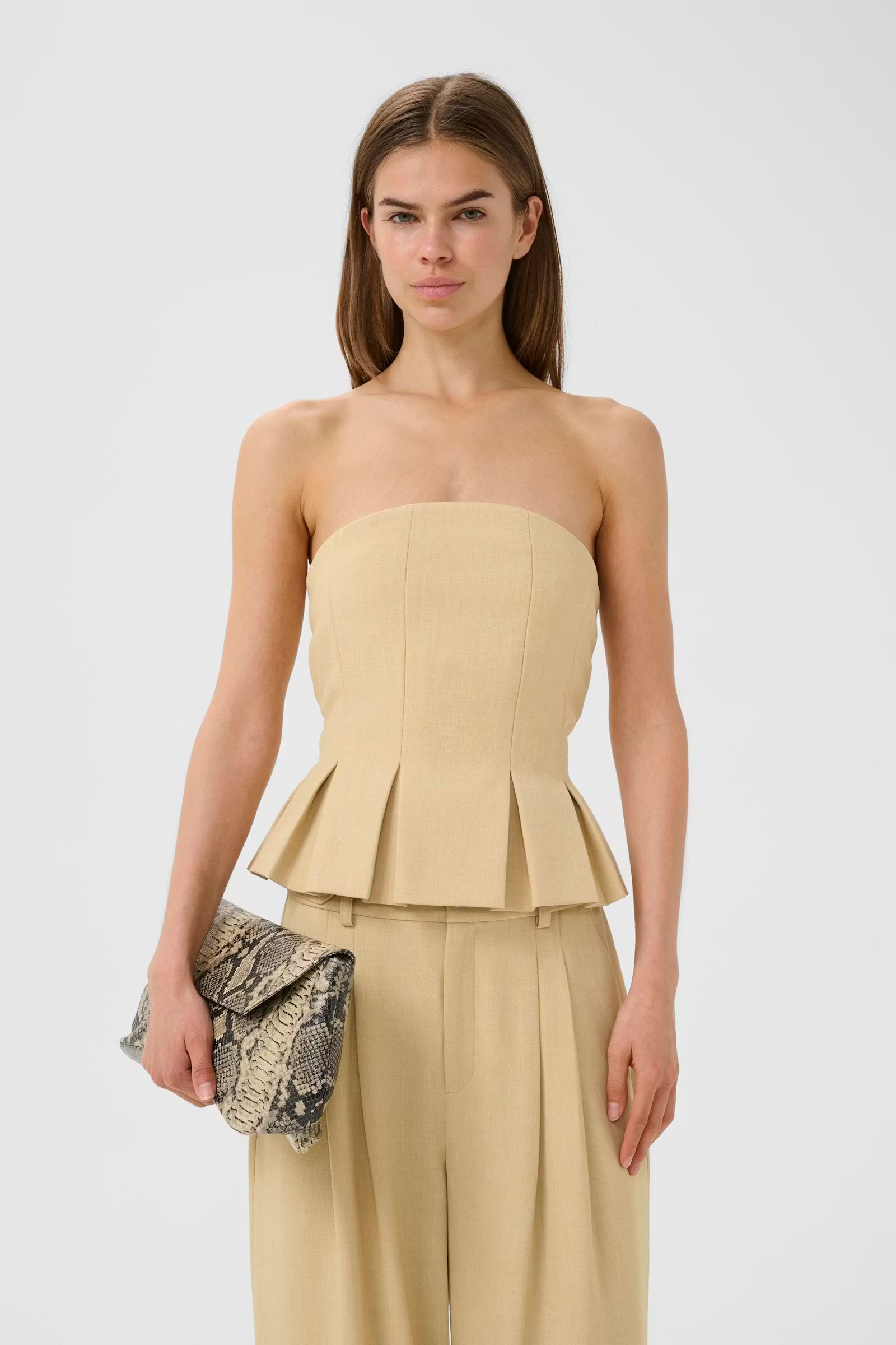 GESTUZ Top "Stacy" pale hale melange