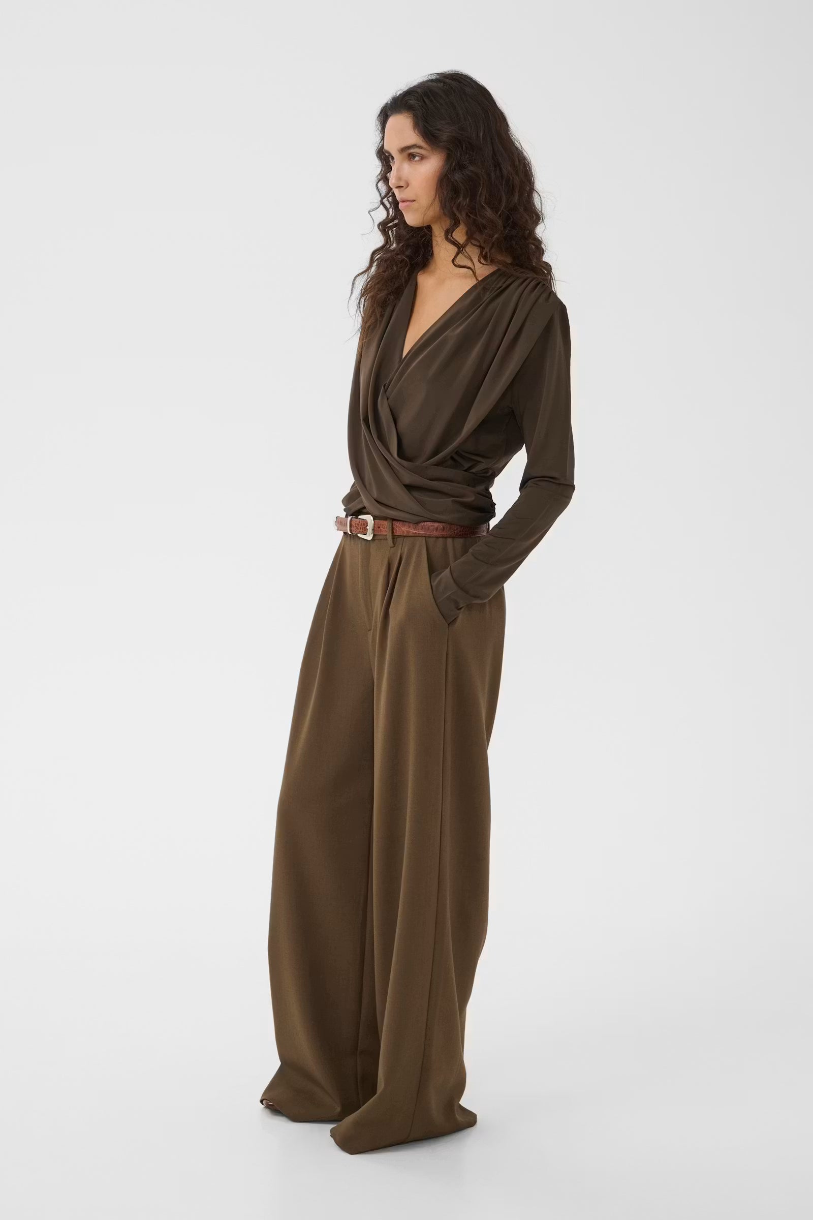 GESTUZ Pants "Stacy" slate black mela