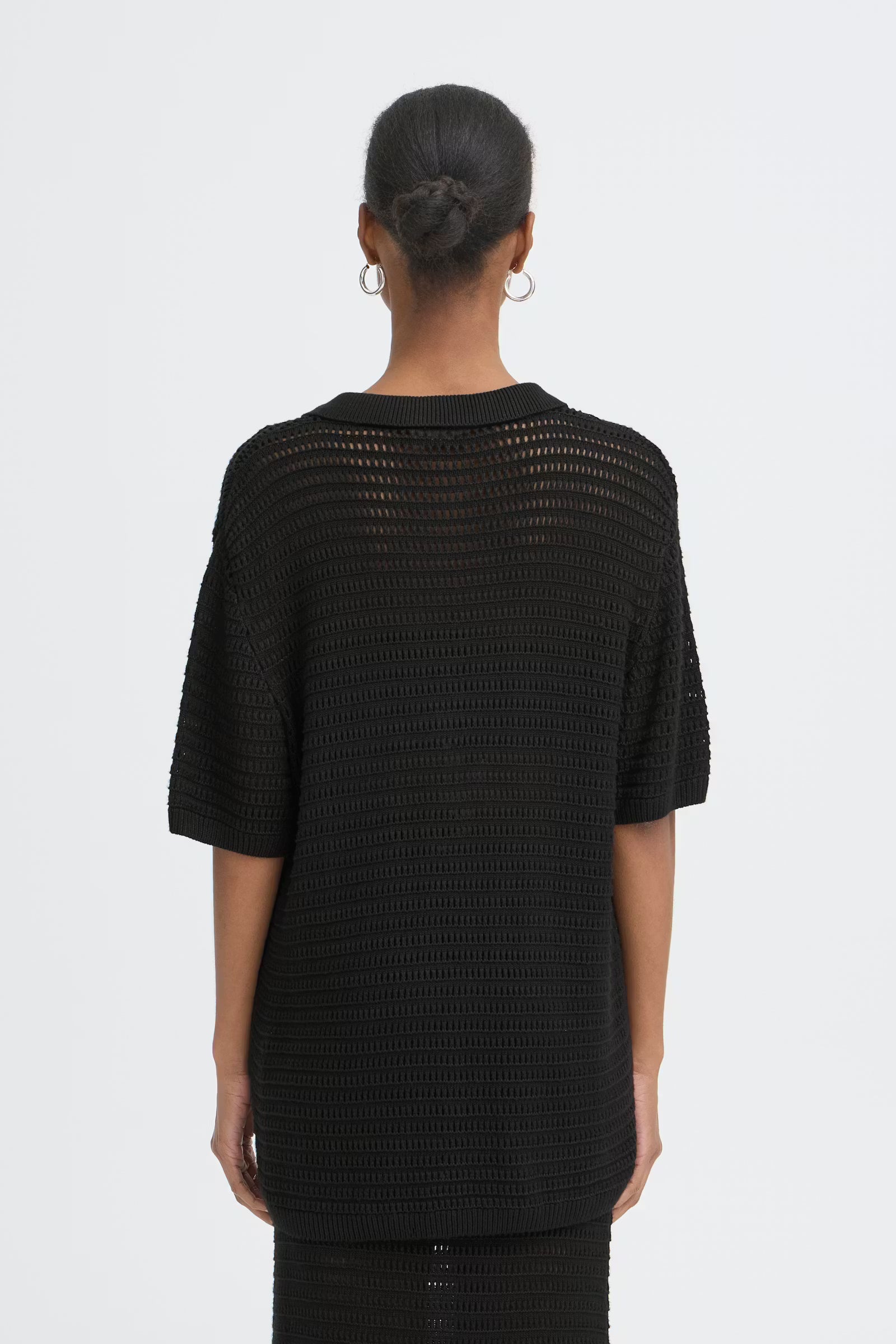 ICHI Polo Shirt "Betues" black