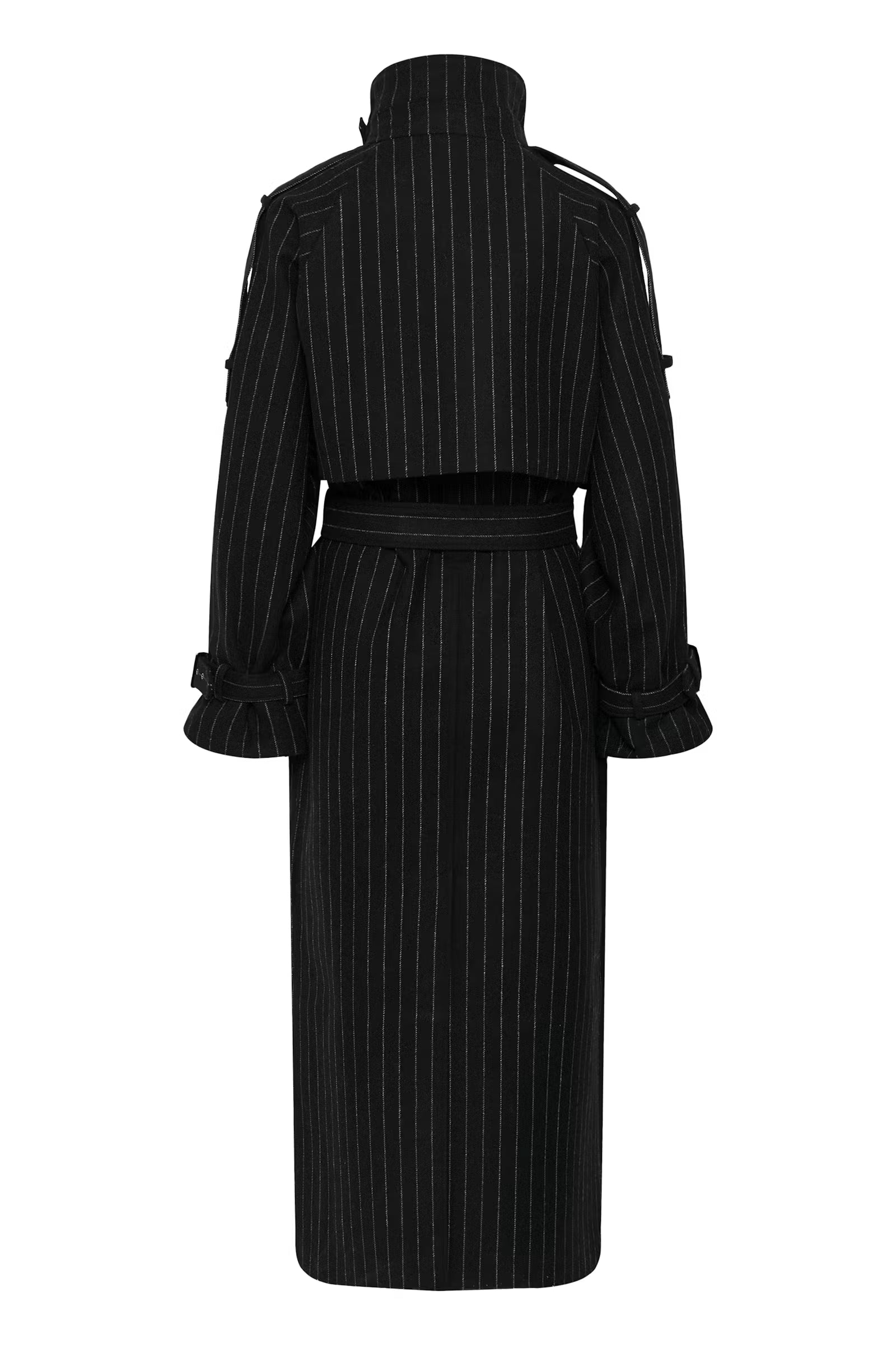 GESTUZ Coat "Avic" black pinstripe