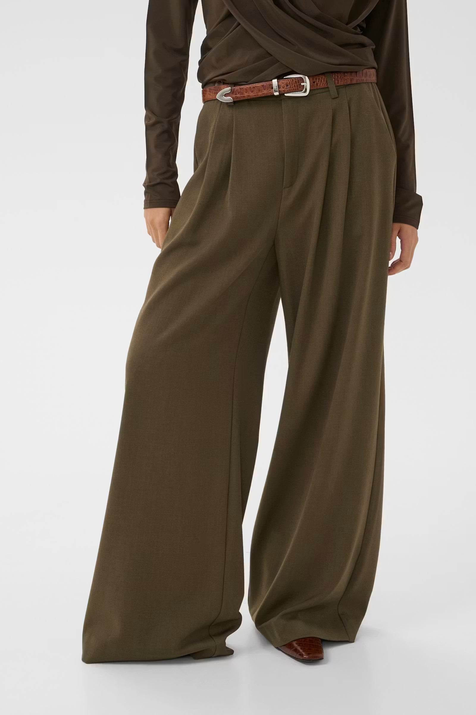 GESTUZ Pants "Stacy" slate black mela