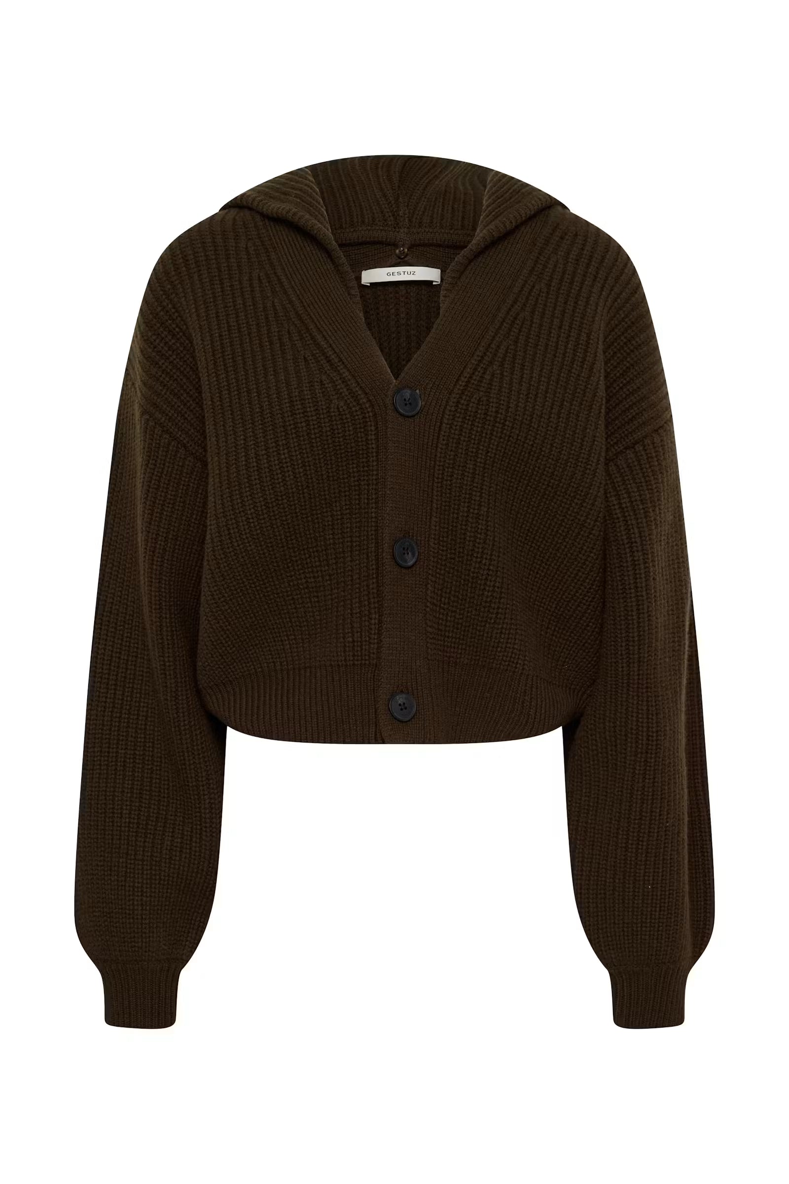 GESTUZ Cardigan "Kamina" slate black brown