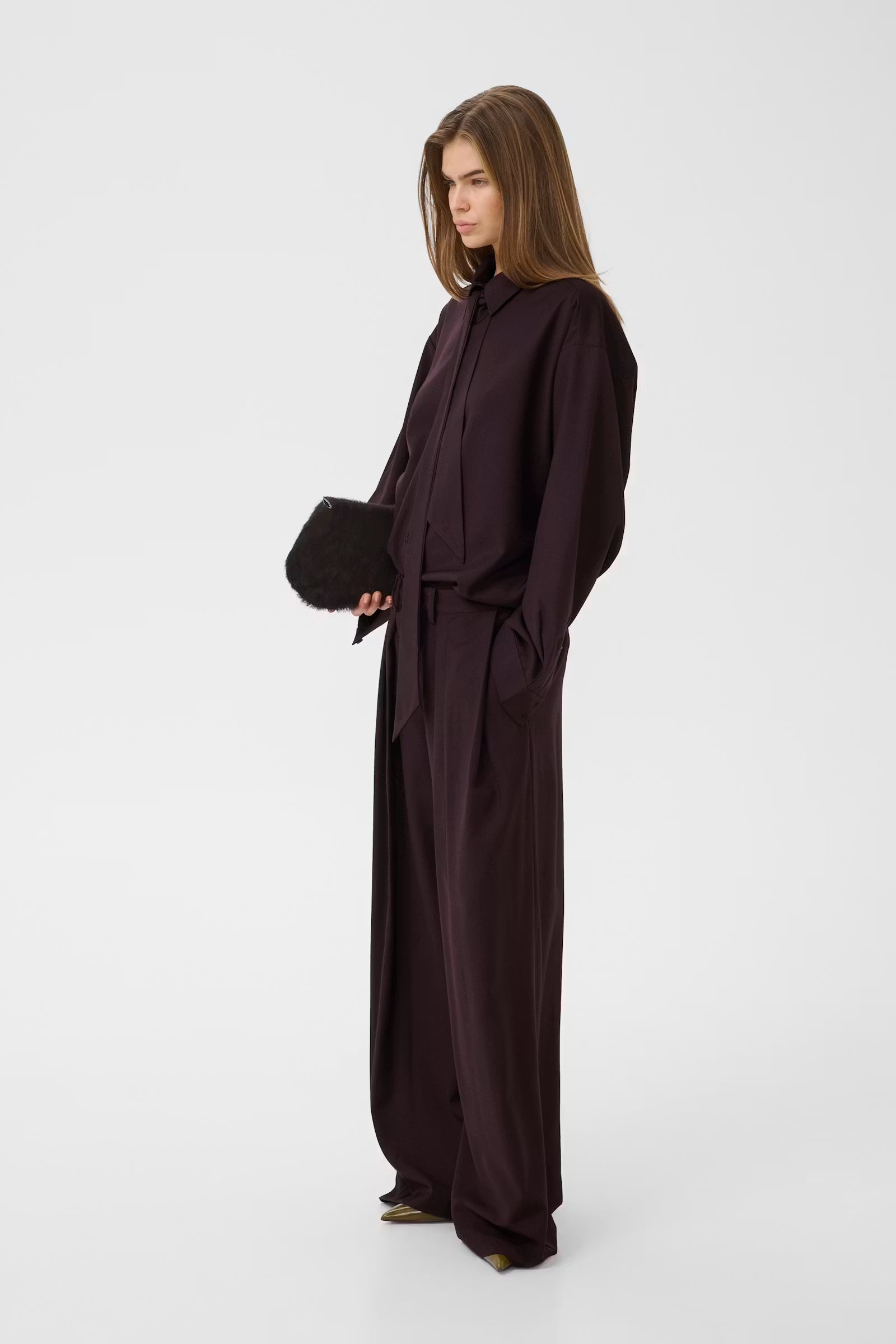 GESTUZ Pants "Schany" deep plum