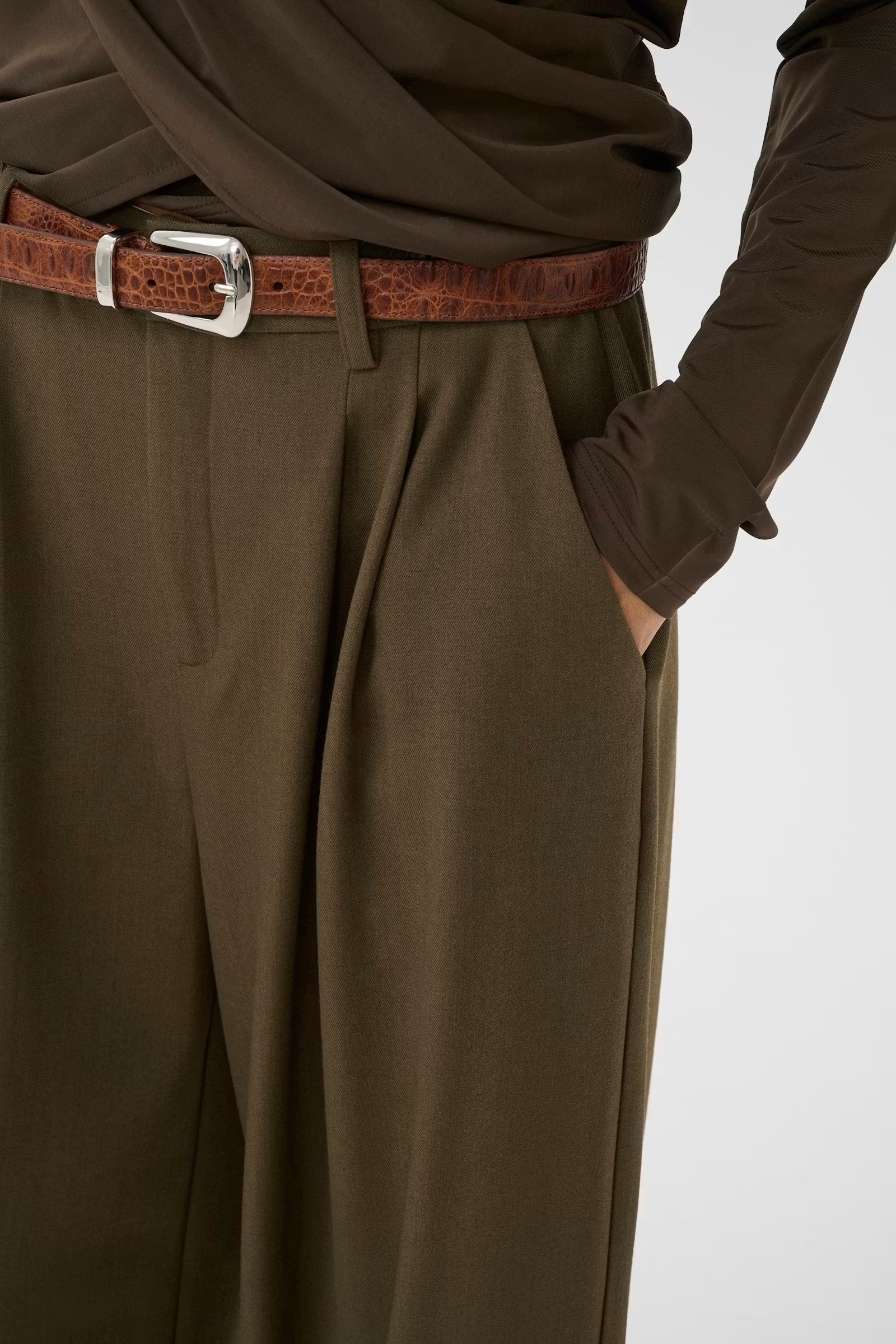GESTUZ Pants "Stacy" slate black mela