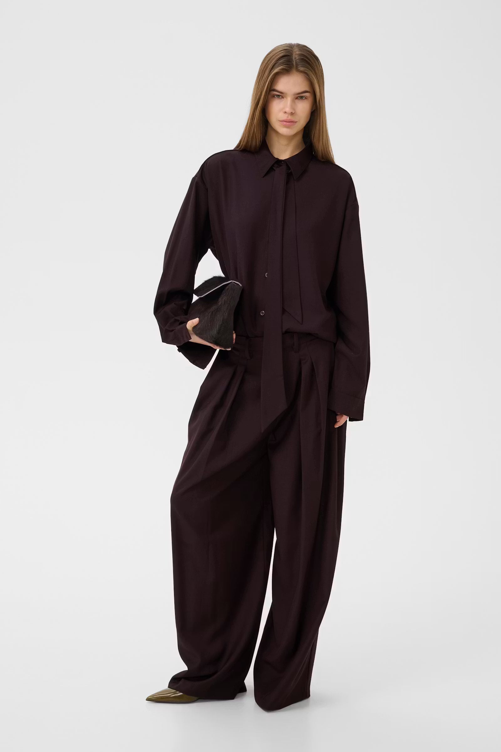 GESTUZ Pants "Schany" deep plum