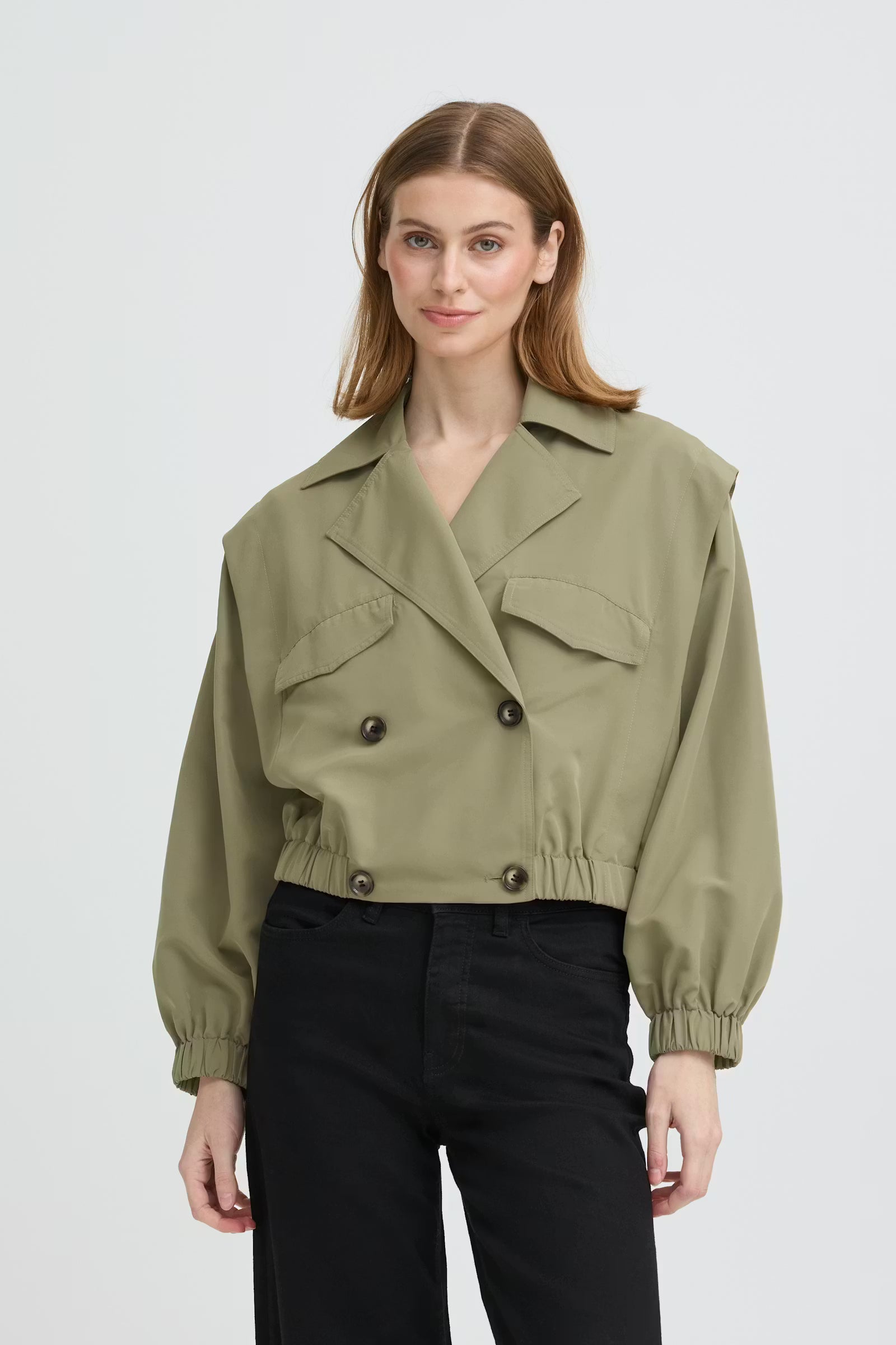 ICHI Jacket "Gezavo" deep lichen green