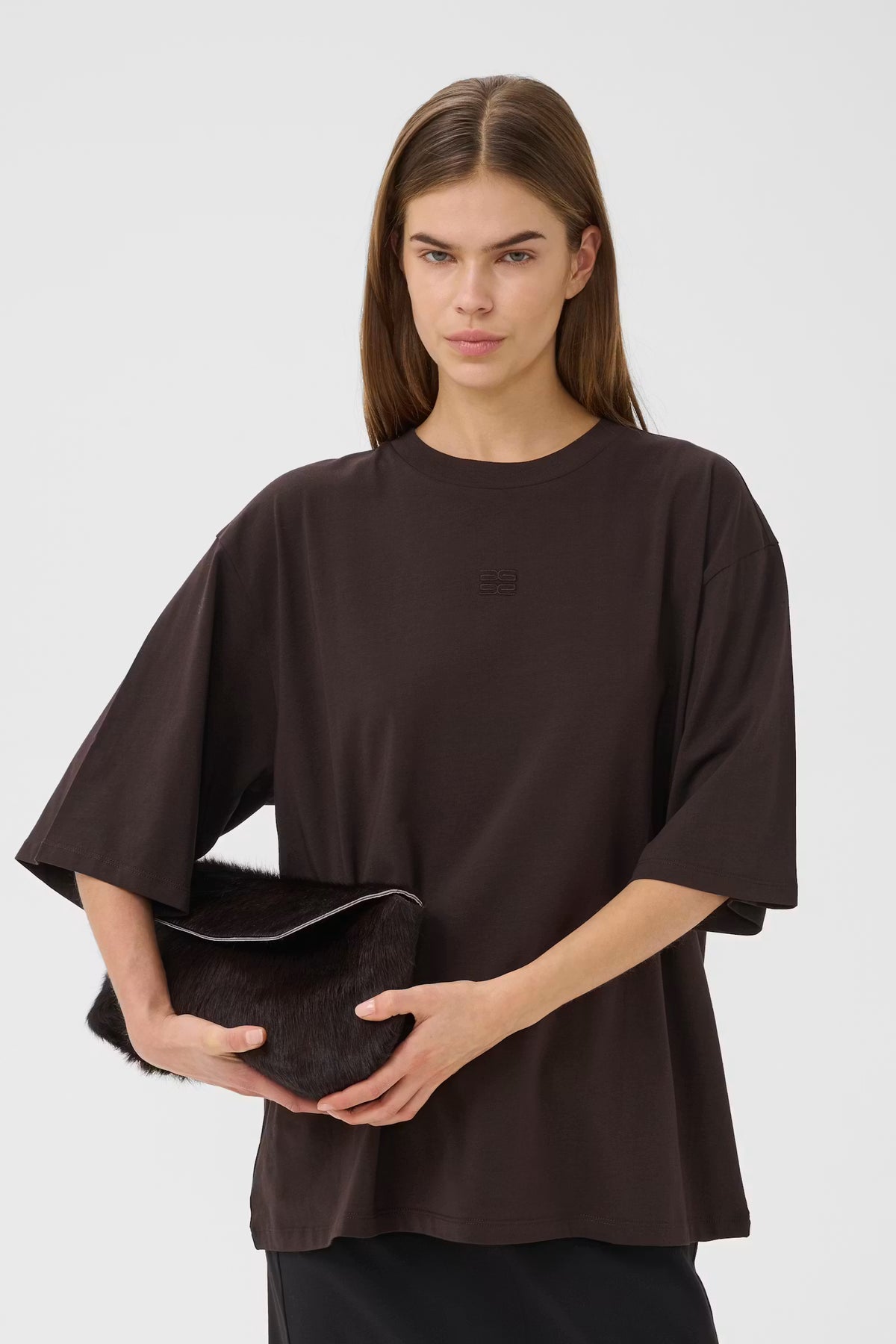 GESTUZ T-Shirt "Dami" ganache