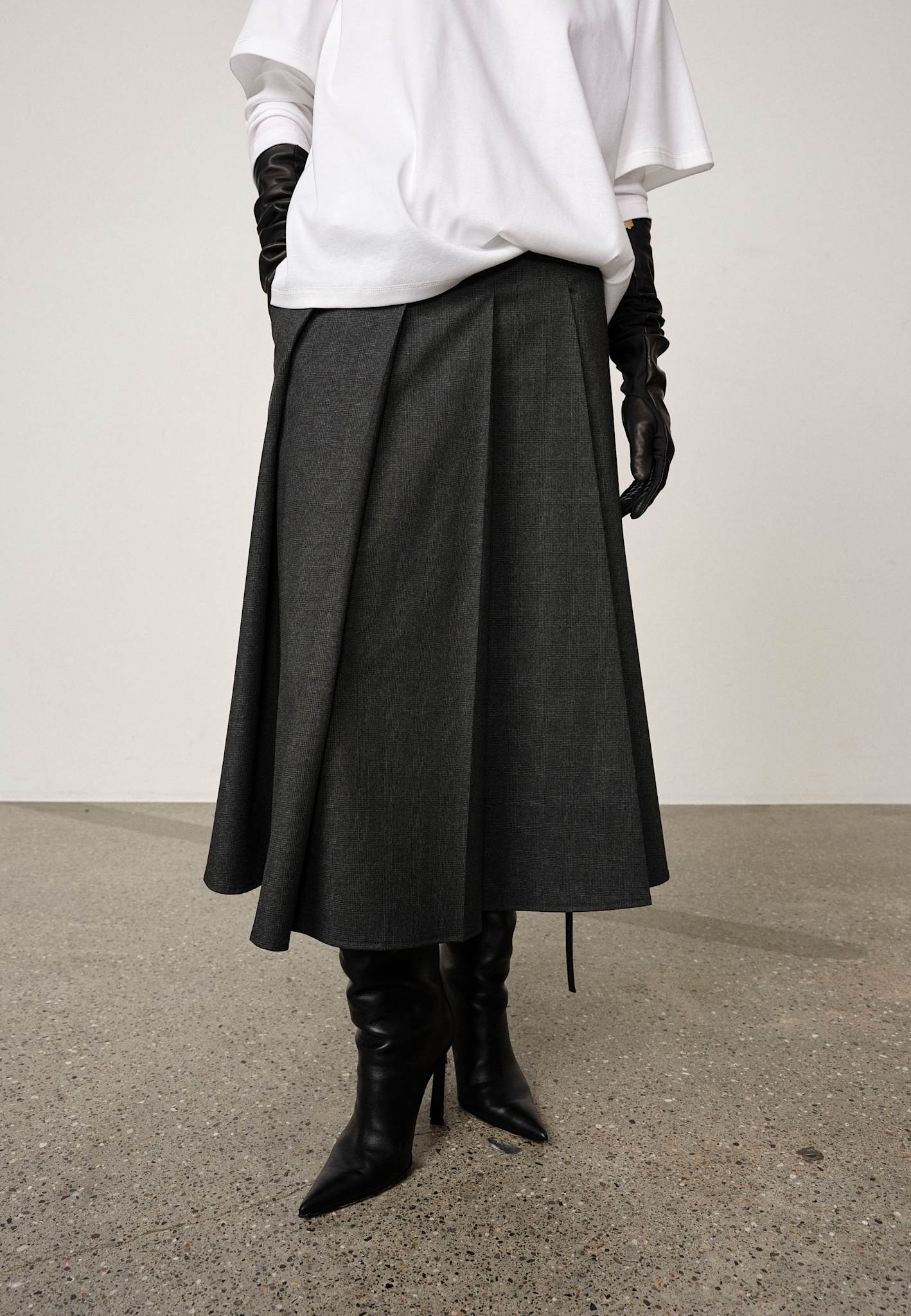 HERSKIND Skirt "Richard" checks grey