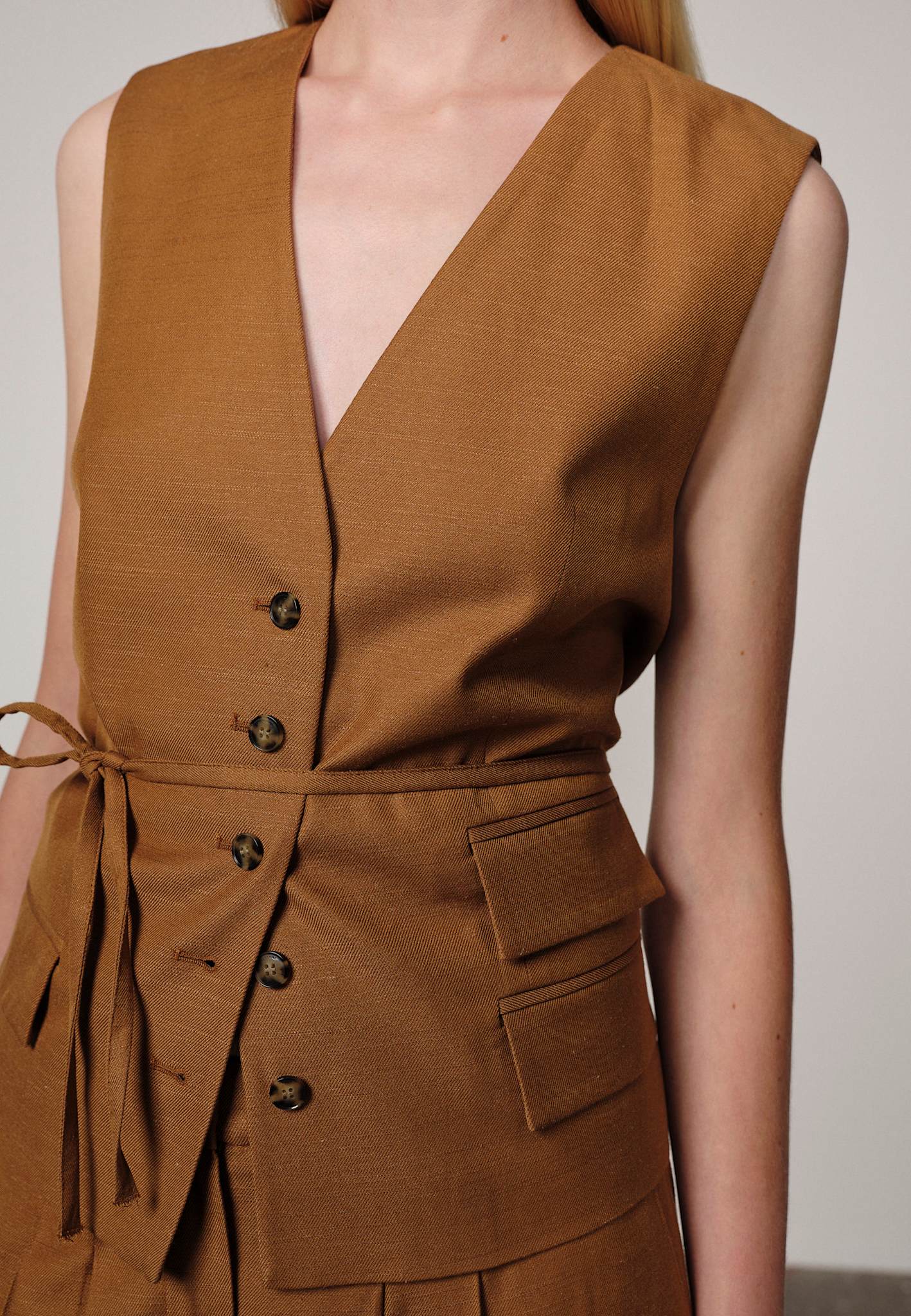HERSKIND Vest "Samos" toffee