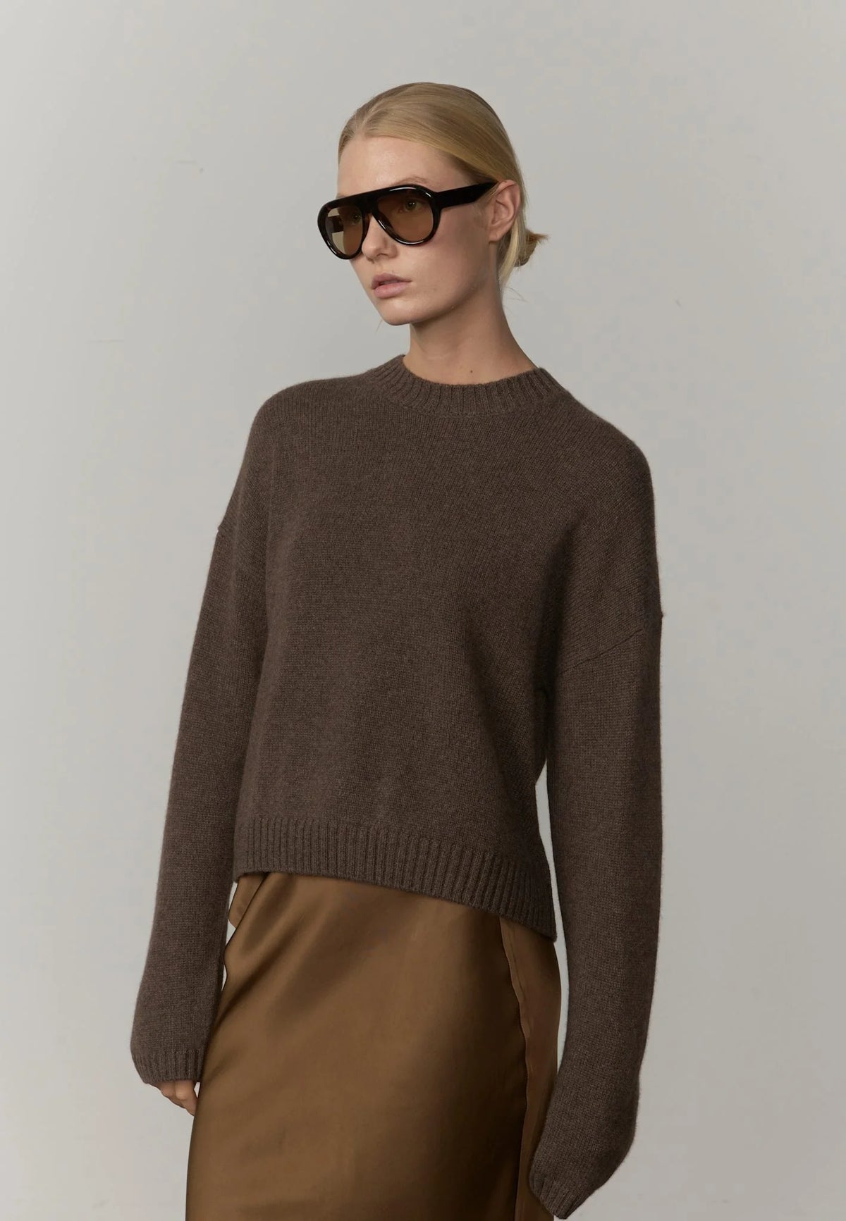 HERSKIND Pullover "Constantine" brown melange