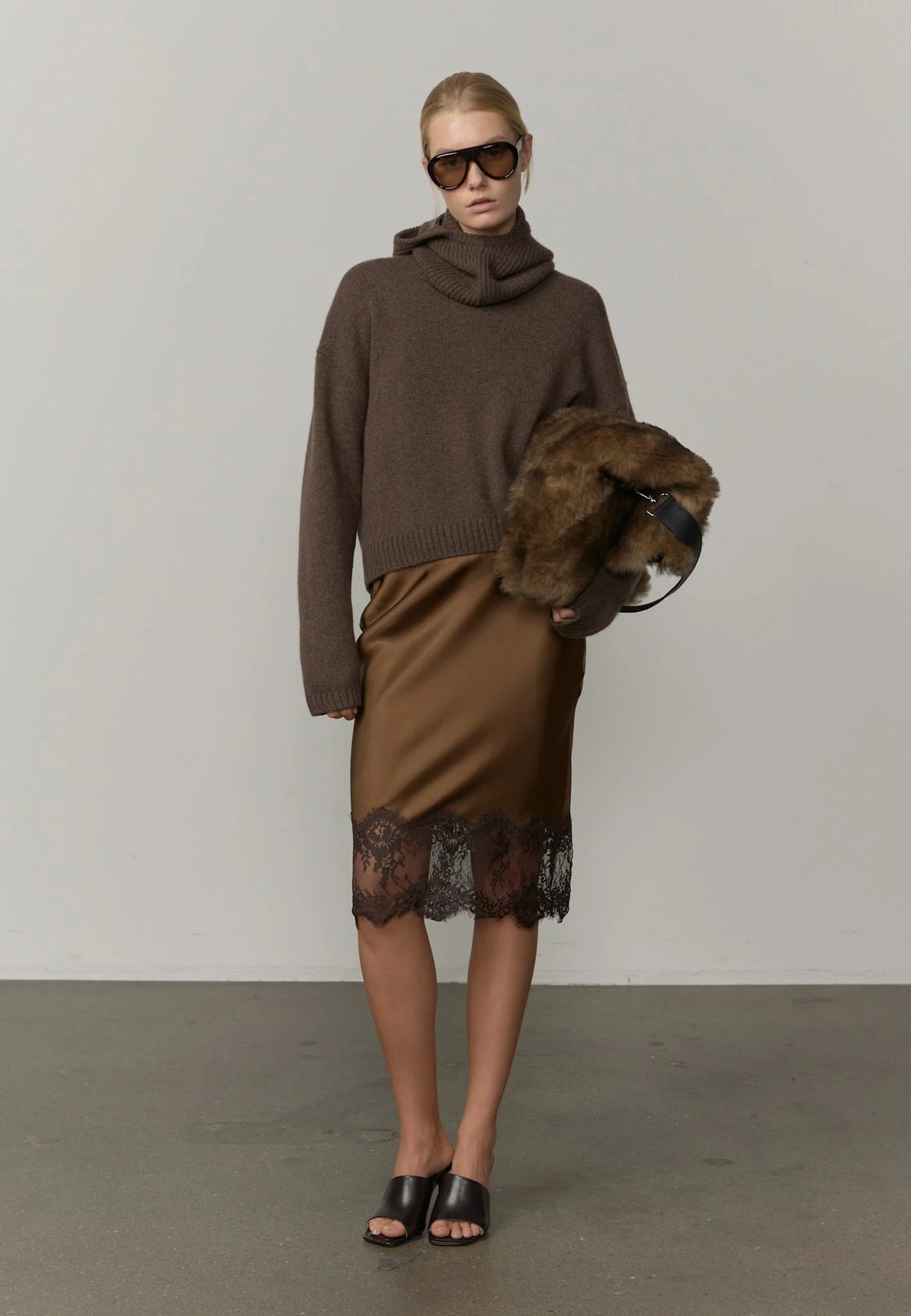 HERSKIND Pullover "Constantine" brown melange