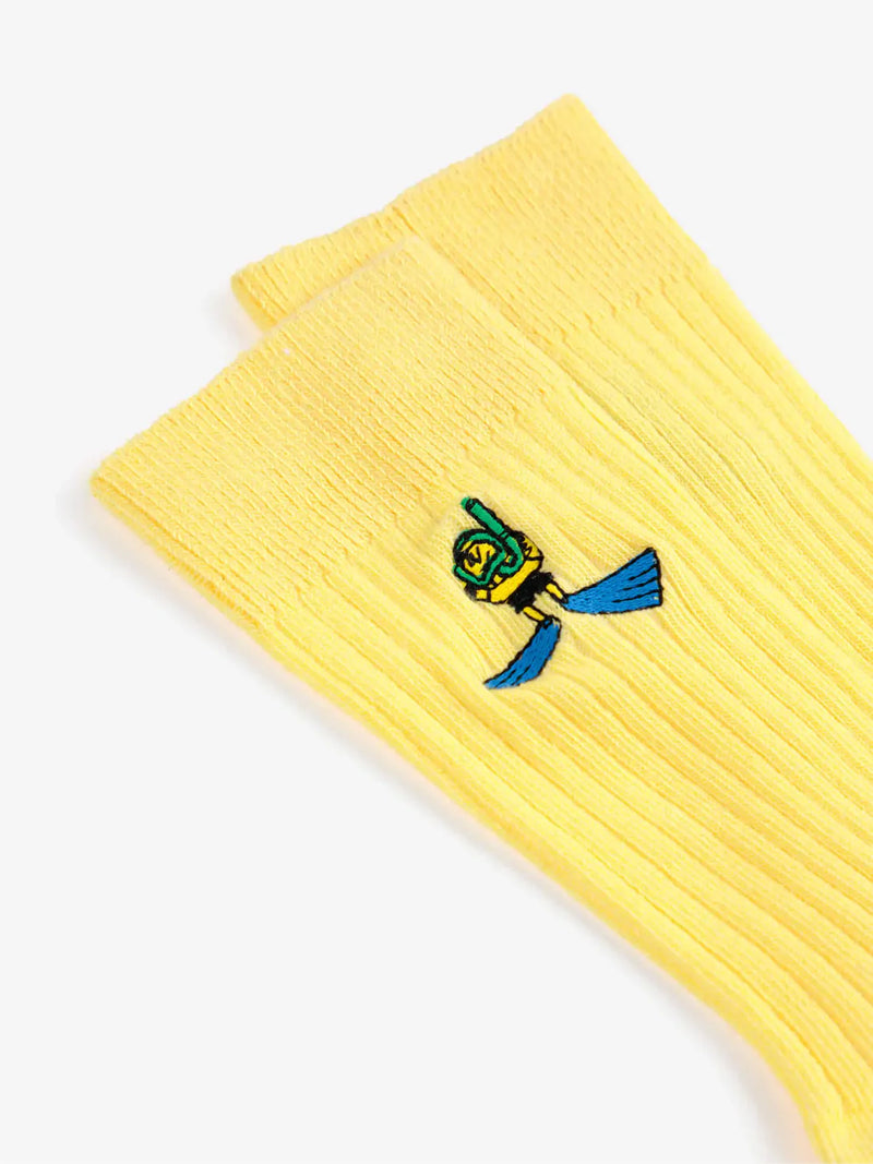 Bobo Choses Socks Embroidery yellow