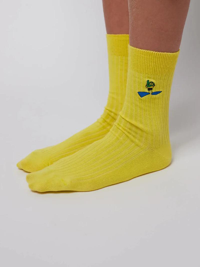 Bobo Choses Socks Embroidery yellow