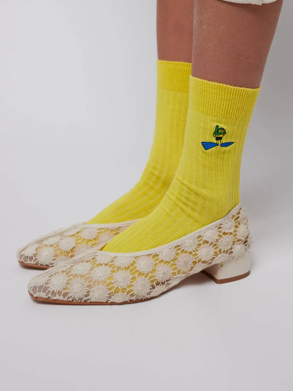 Bobo Choses Socks Embroidery yellow