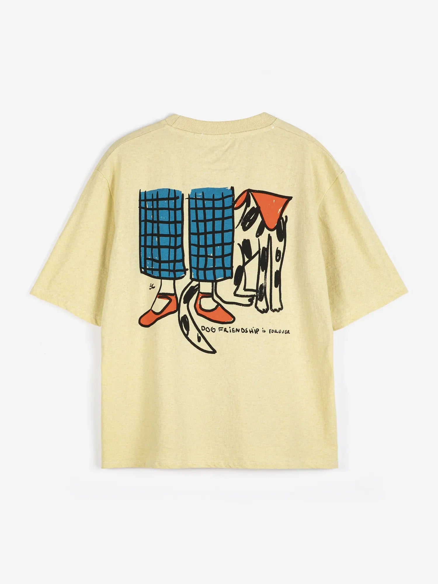 BOBO CHOSES T-Shirt "Dog friendship" yellow