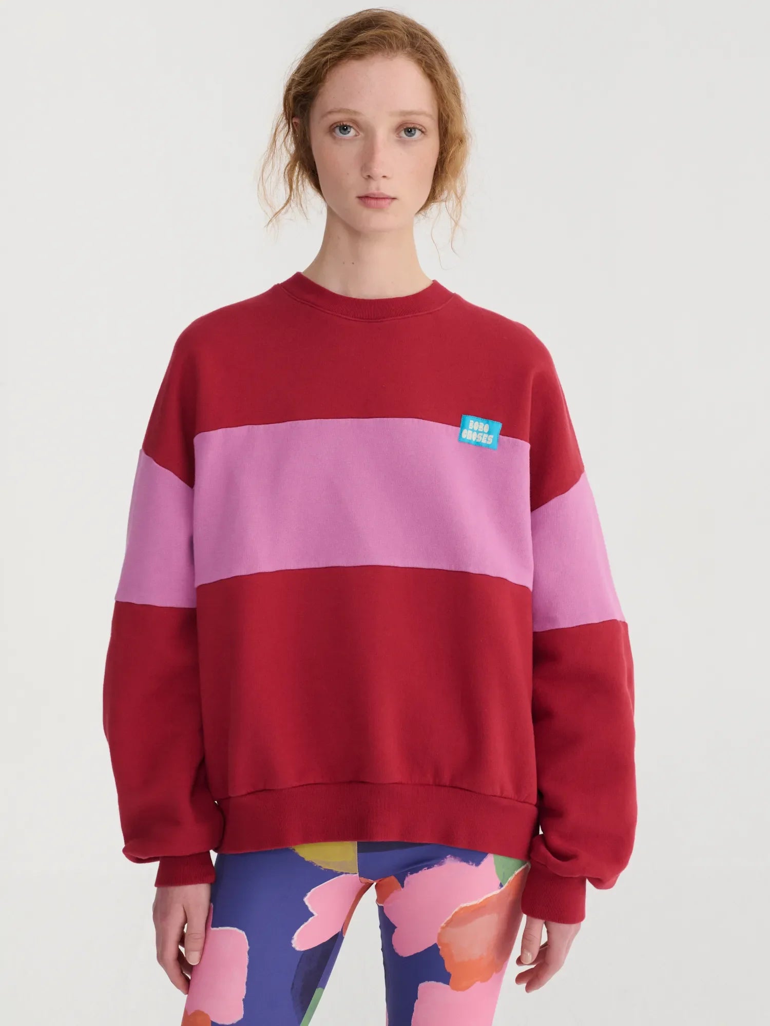 BOBO CHOSES Sweater "Color block" red