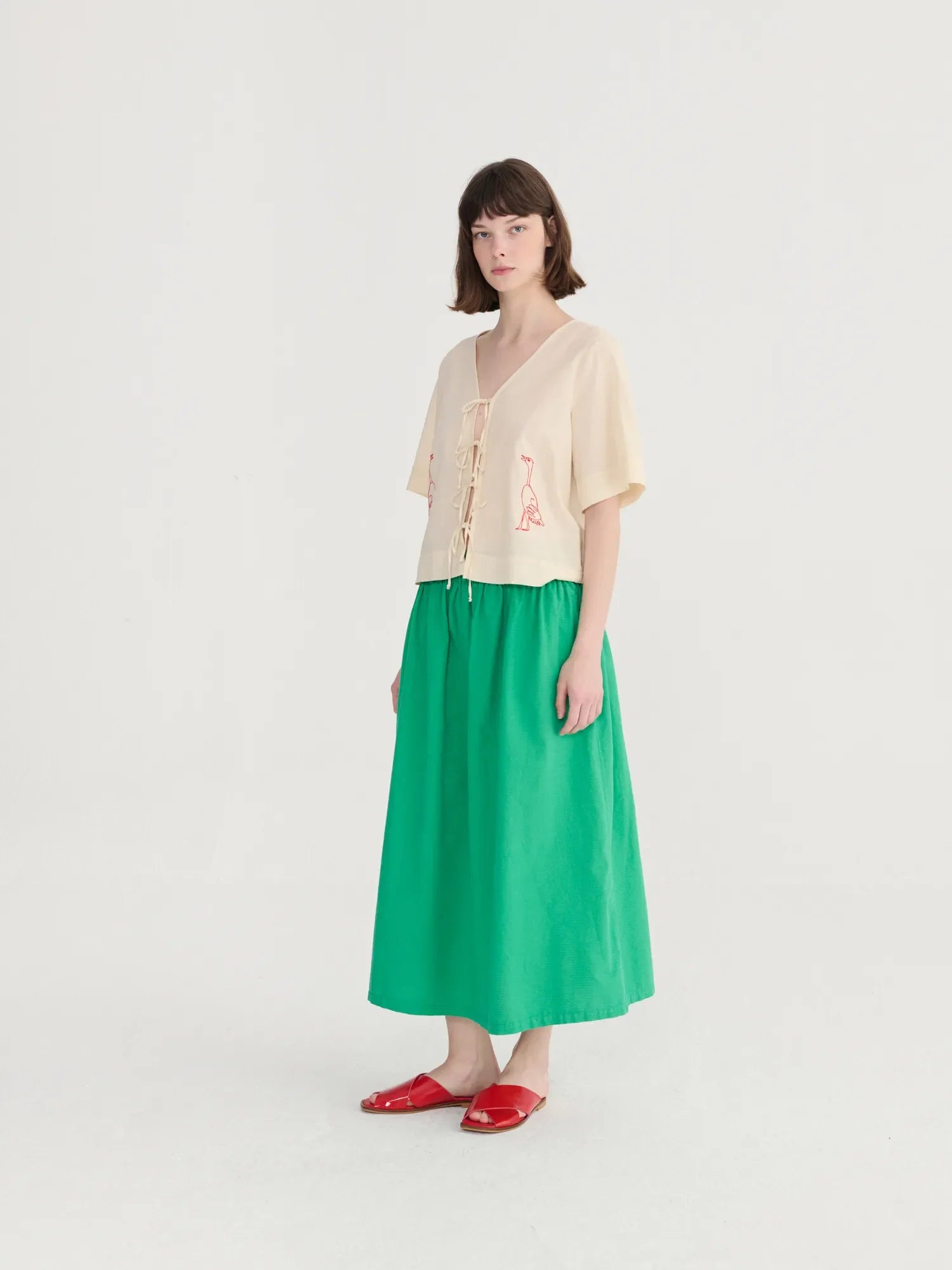 BOBO CHOSES Skirt "Evase" green