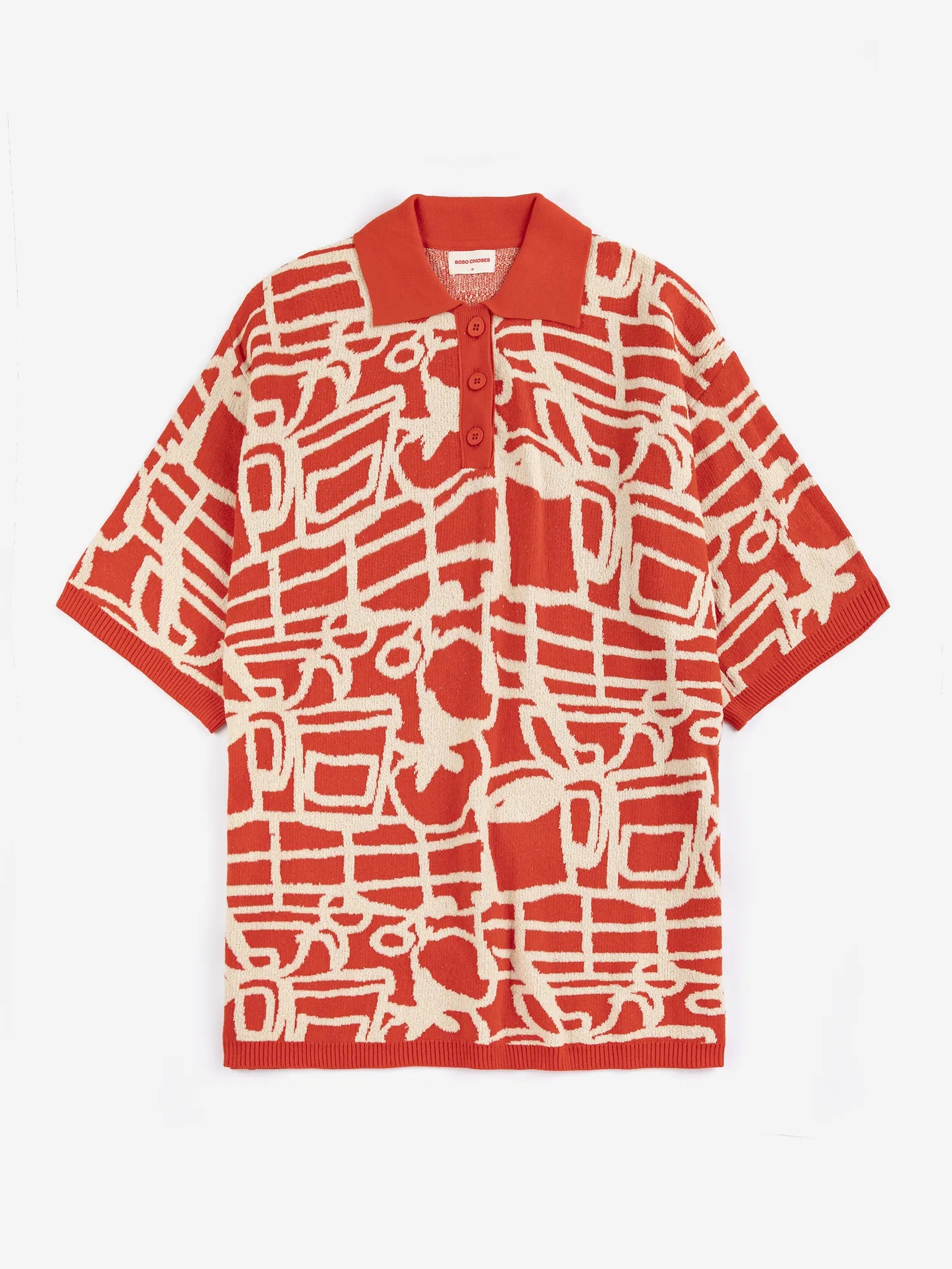 BOBO CHOSES knitted Polo red