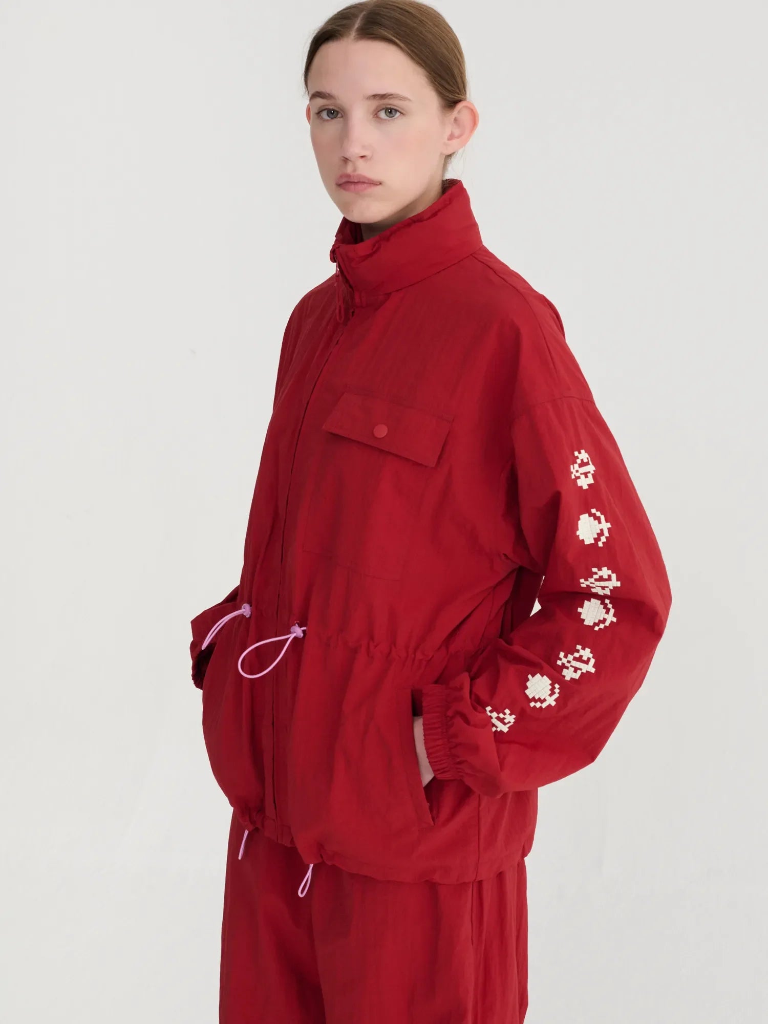 BOBO CHOSES Jacket "Pixel Daisy" red