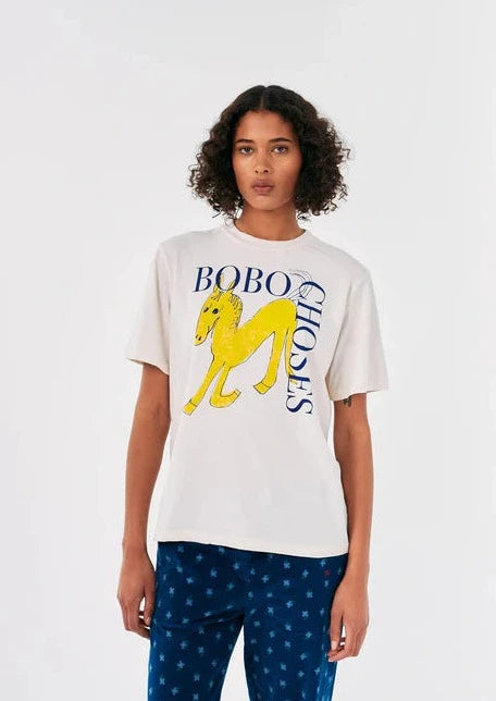 Bobo Choses T-Shirt Wonder Horse white