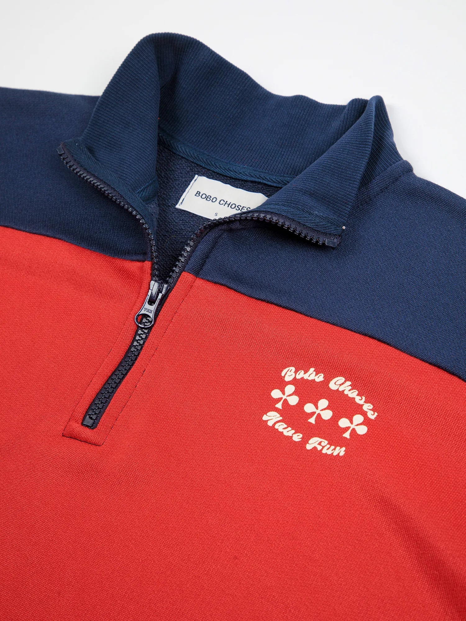 BOBO CHOSES Sweatshirt "Half zip" multicolor