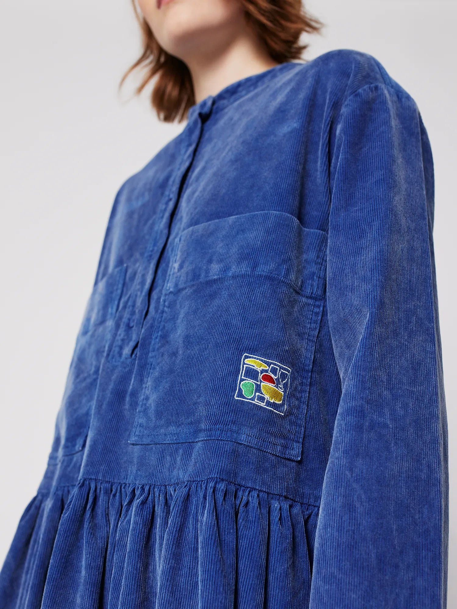 BOBO CHOSES Dress "Corduroy" blue