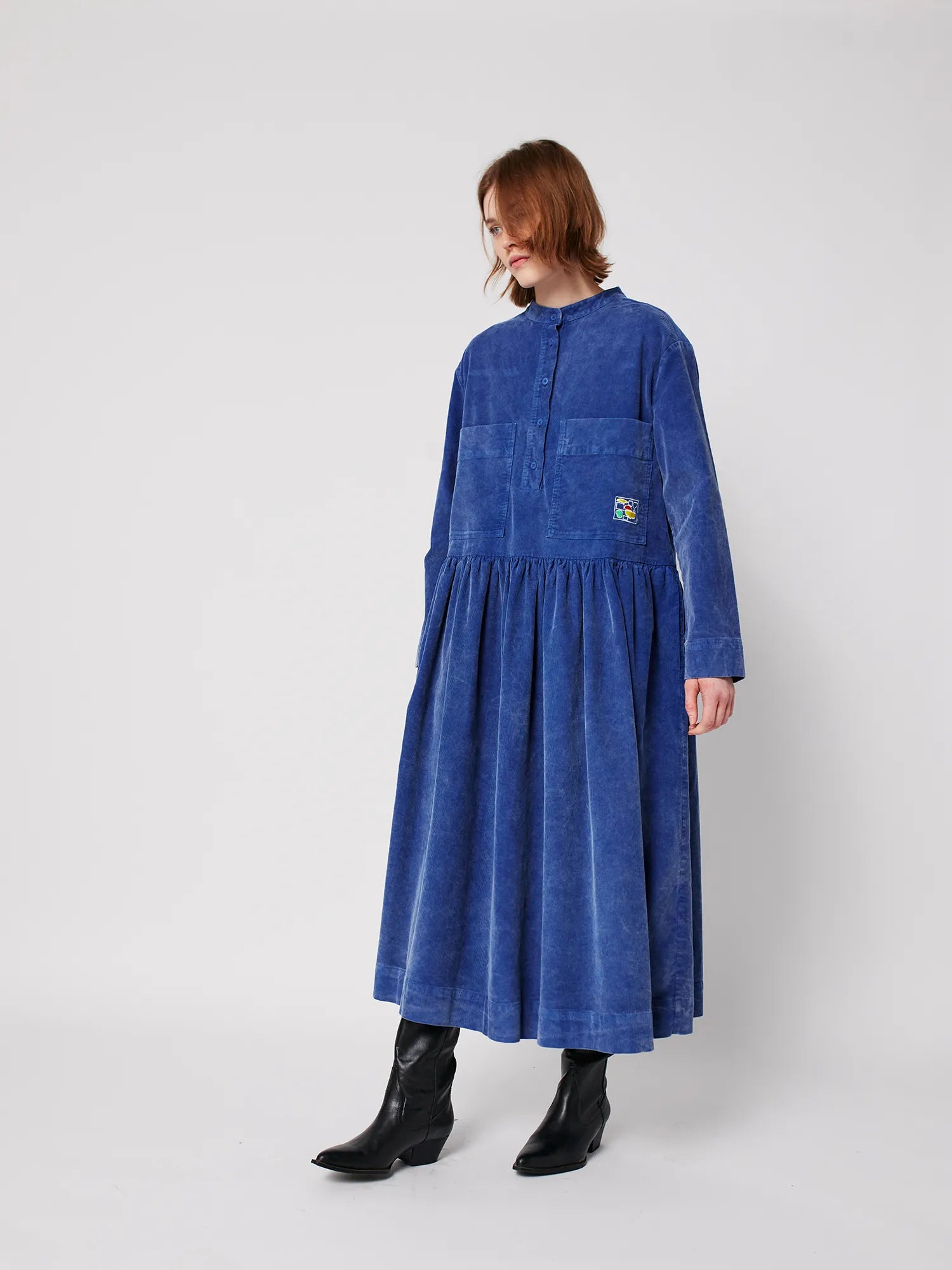BOBO CHOSES Dress "Corduroy" blue