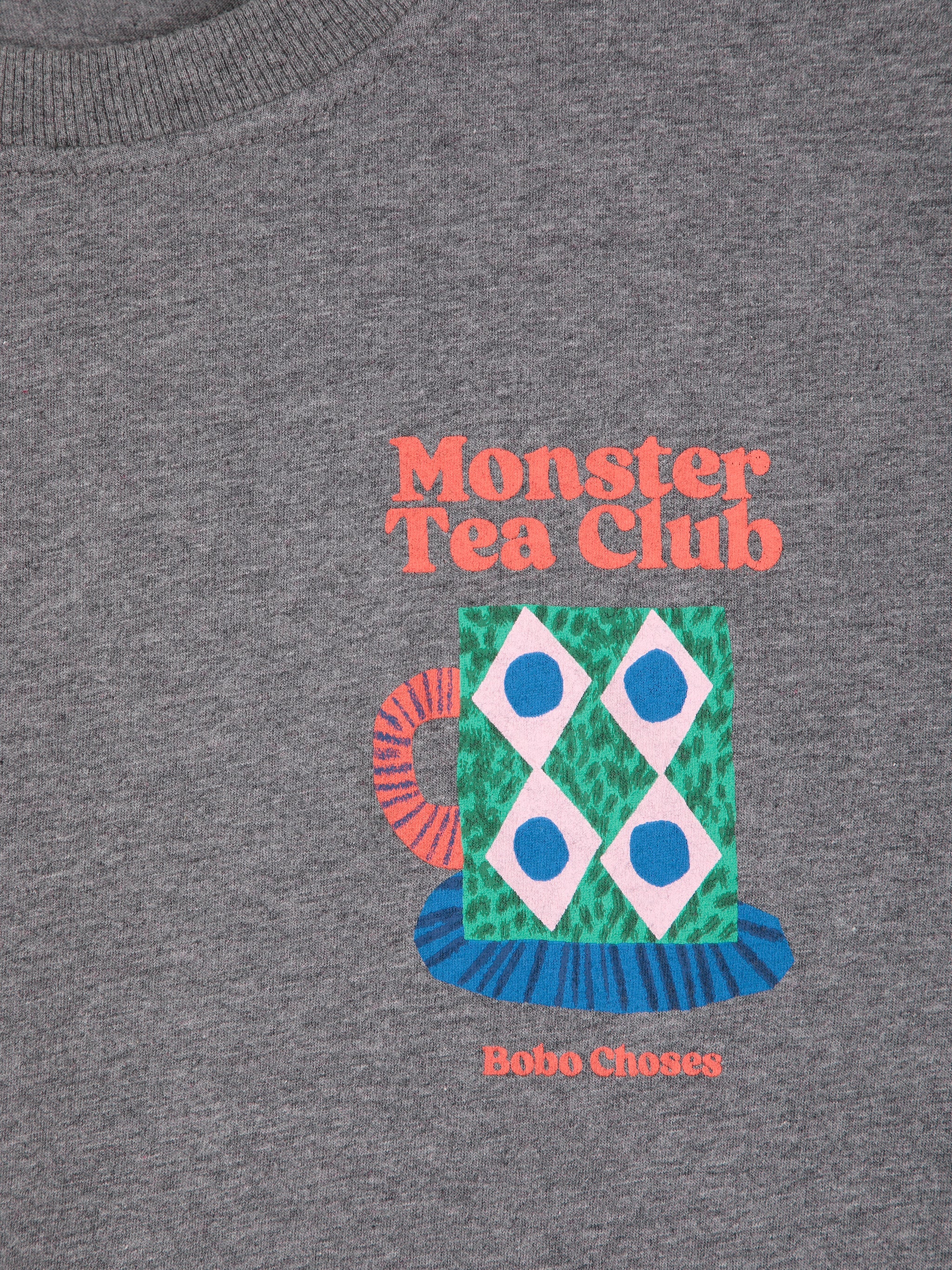 BOBO CHOSES T-Shirt "Monster mug" grey