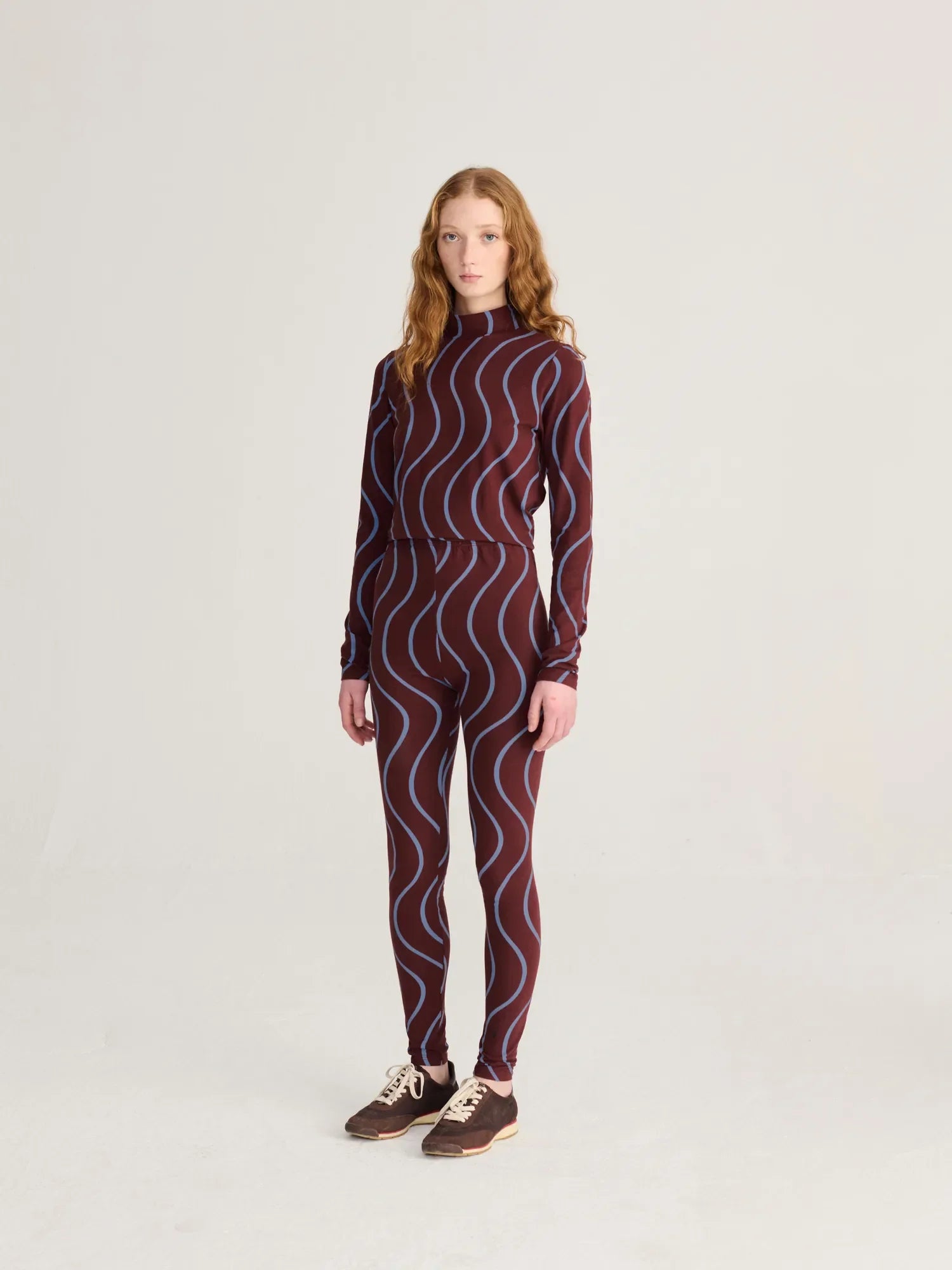BOBO CHOSES Longsleeve "Psicodelic stripes" burgundy red