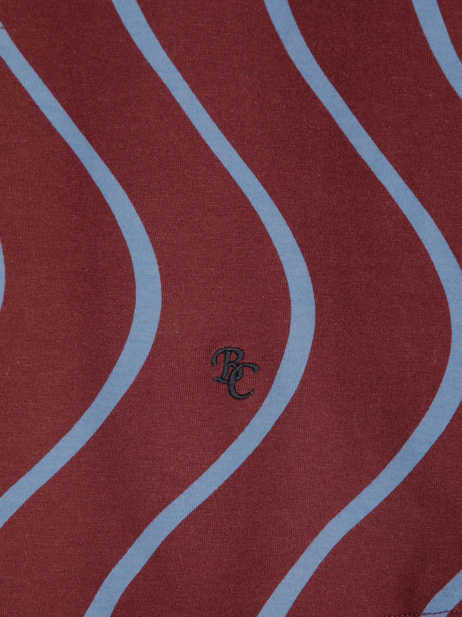 BOBO CHOSES Longsleeve "Psicodelic stripes" burgundy red