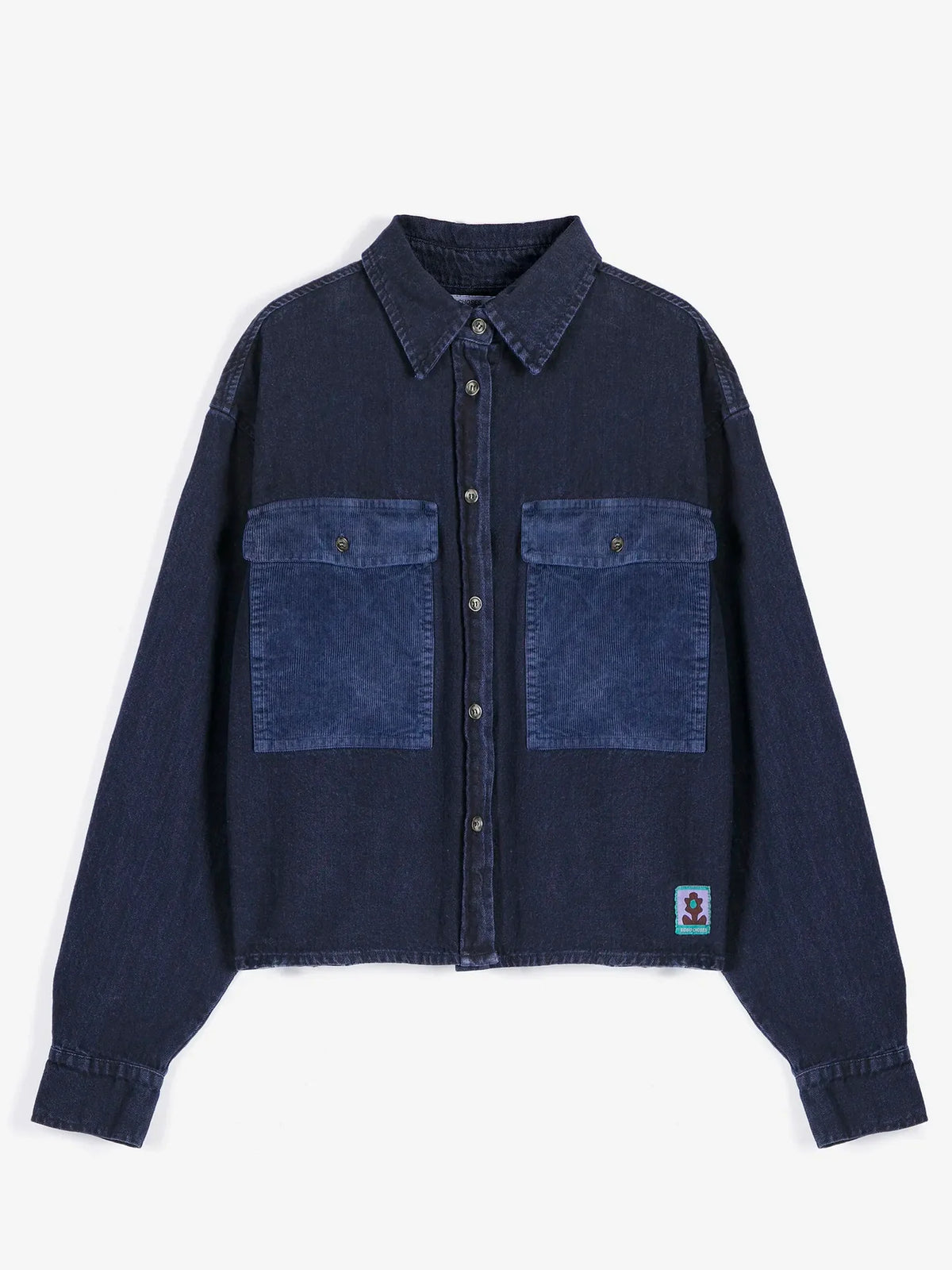 BOBO CHOSES Shirt "Corduroy pockets" blue
