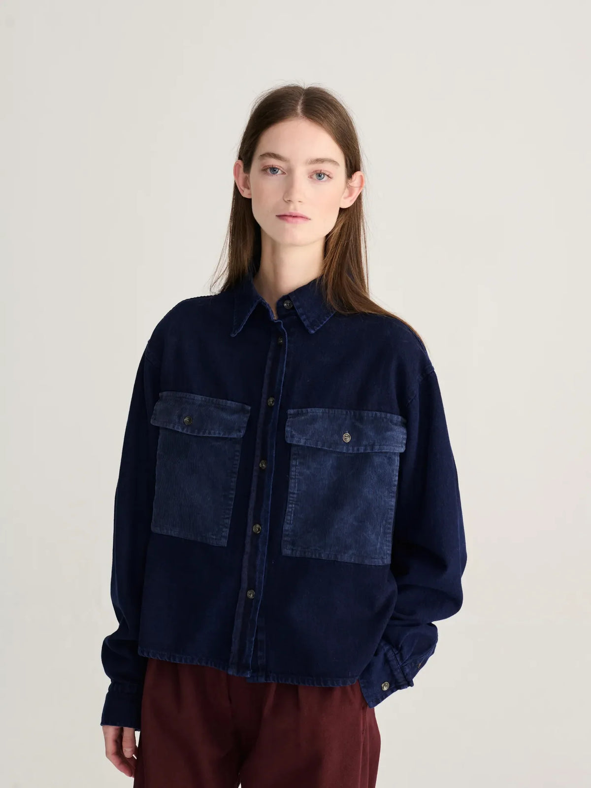 BOBO CHOSES Shirt "Corduroy pockets" blue