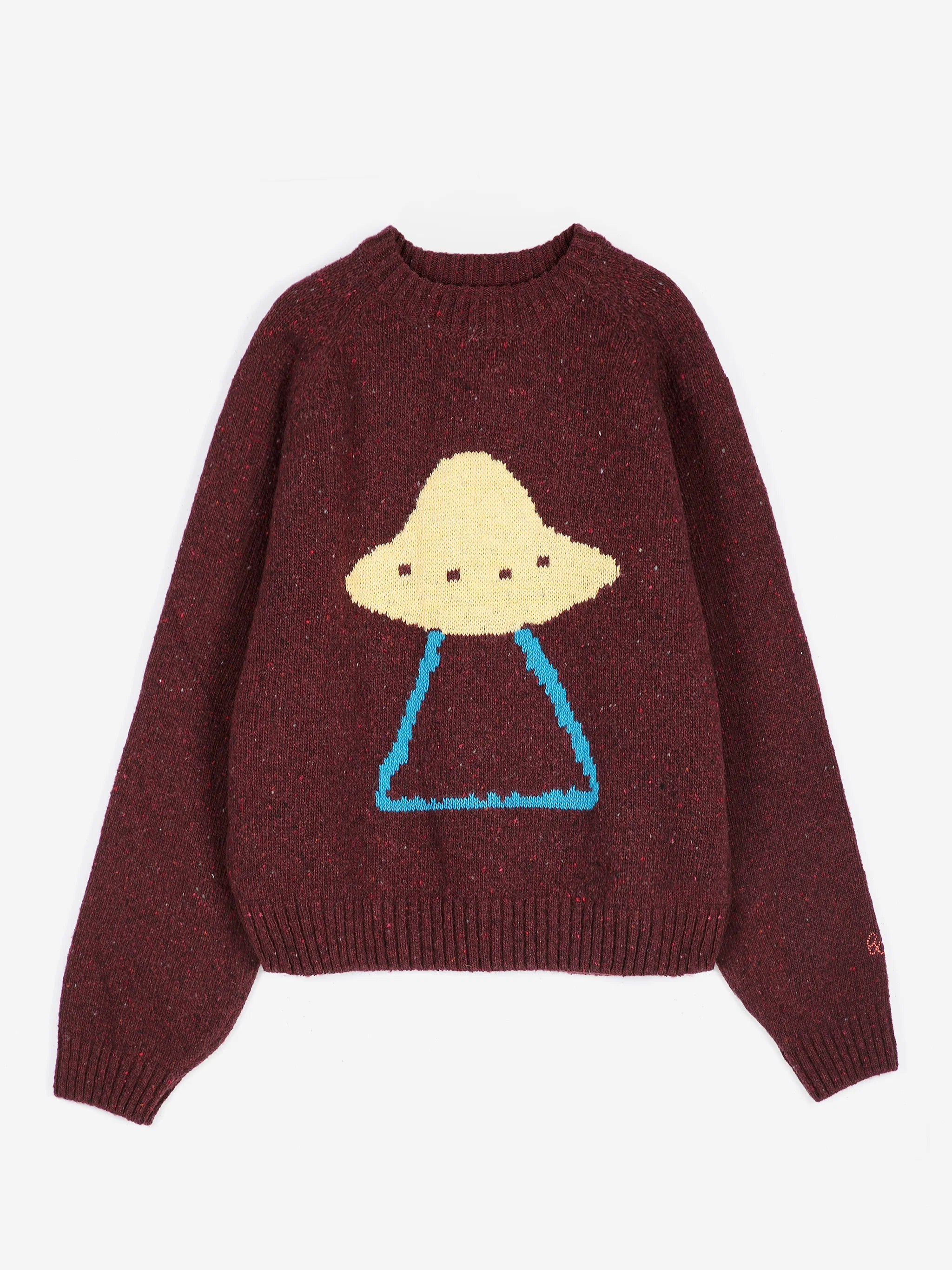 BOBO CHOSES Pullover "Pixel abduction" burgundy