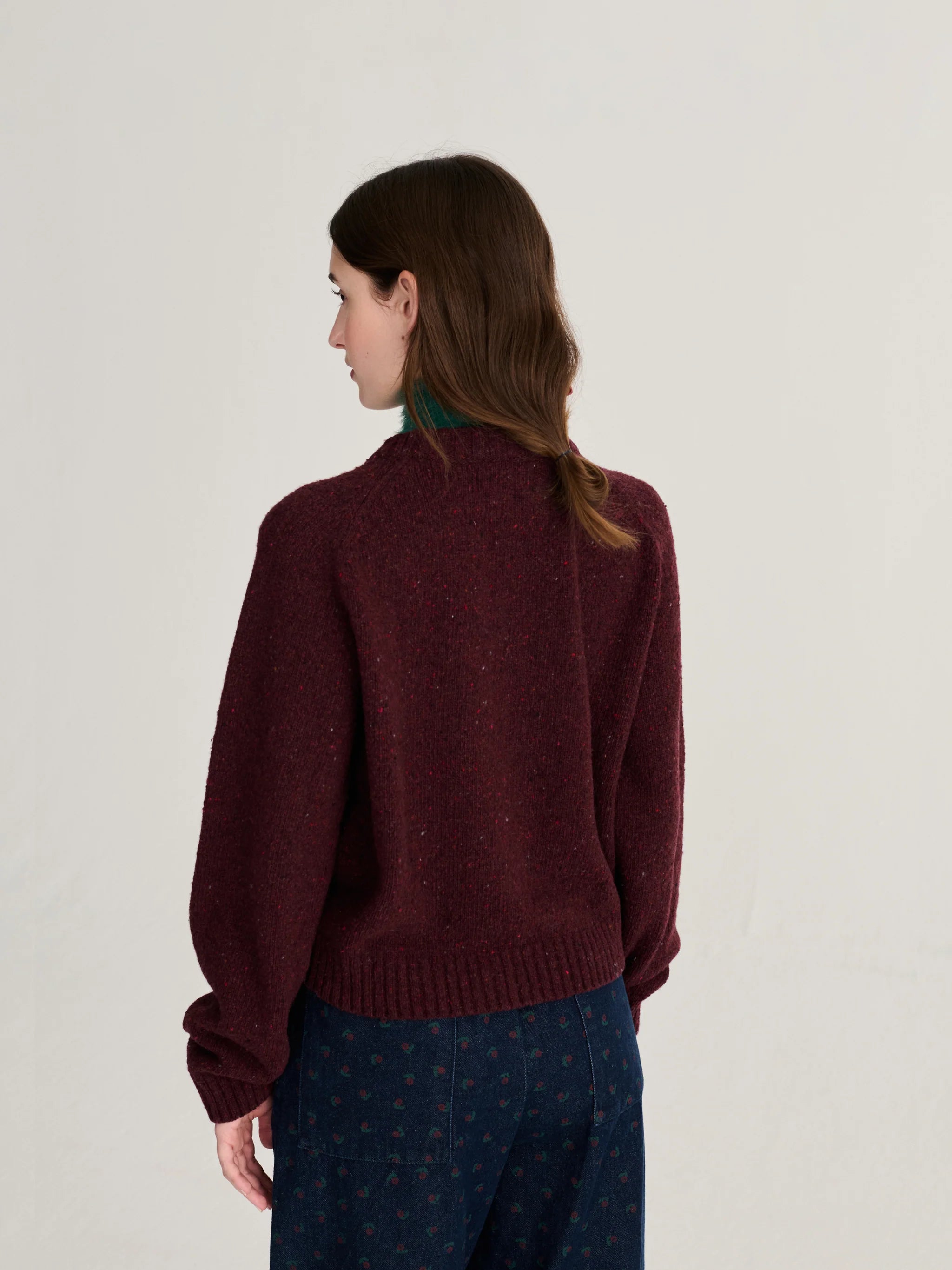 BOBO CHOSES Pullover "Pixel abduction" burgundy