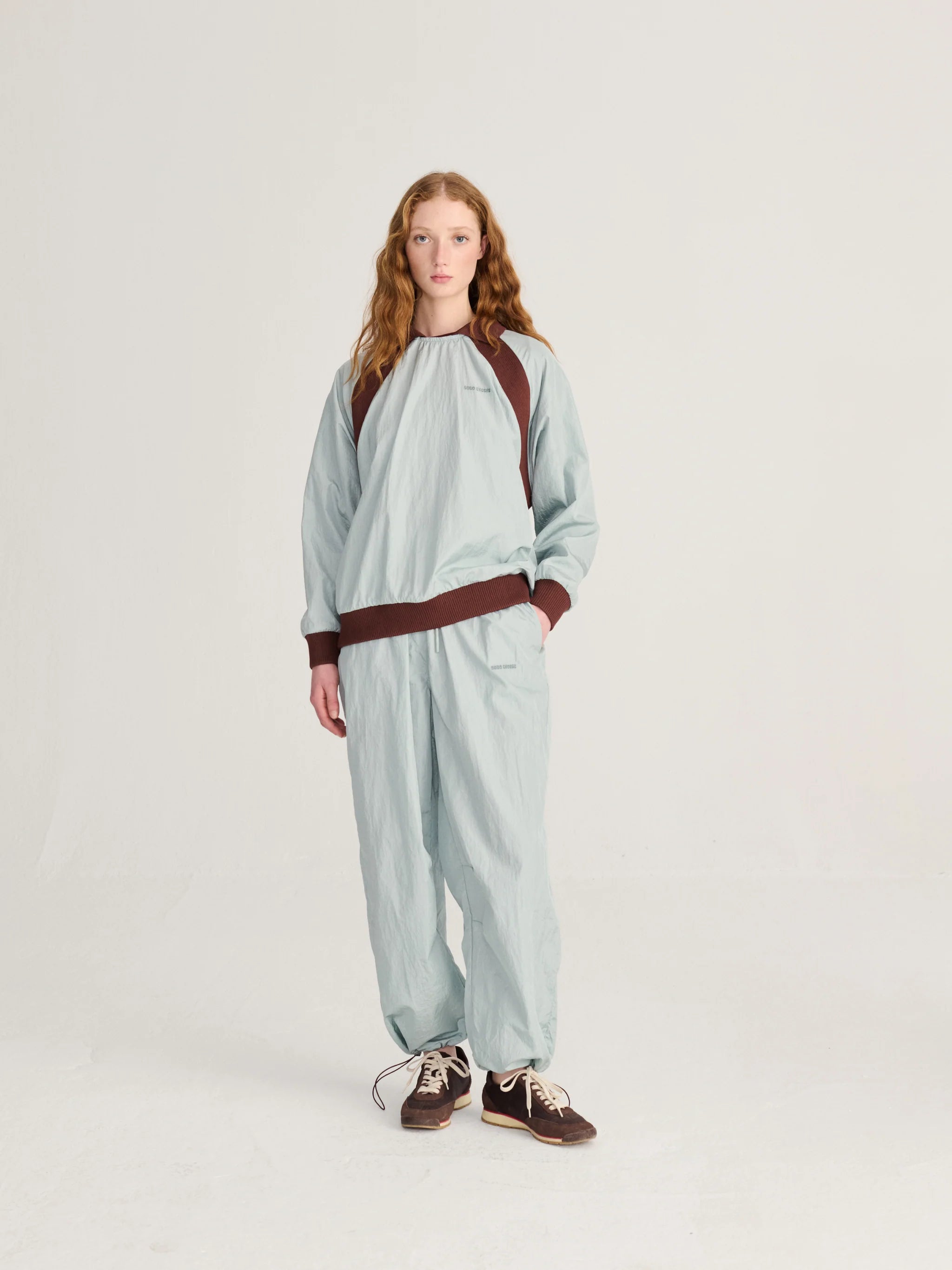 BOBO CHOSES Jogger "Shiny nylon" light blue
