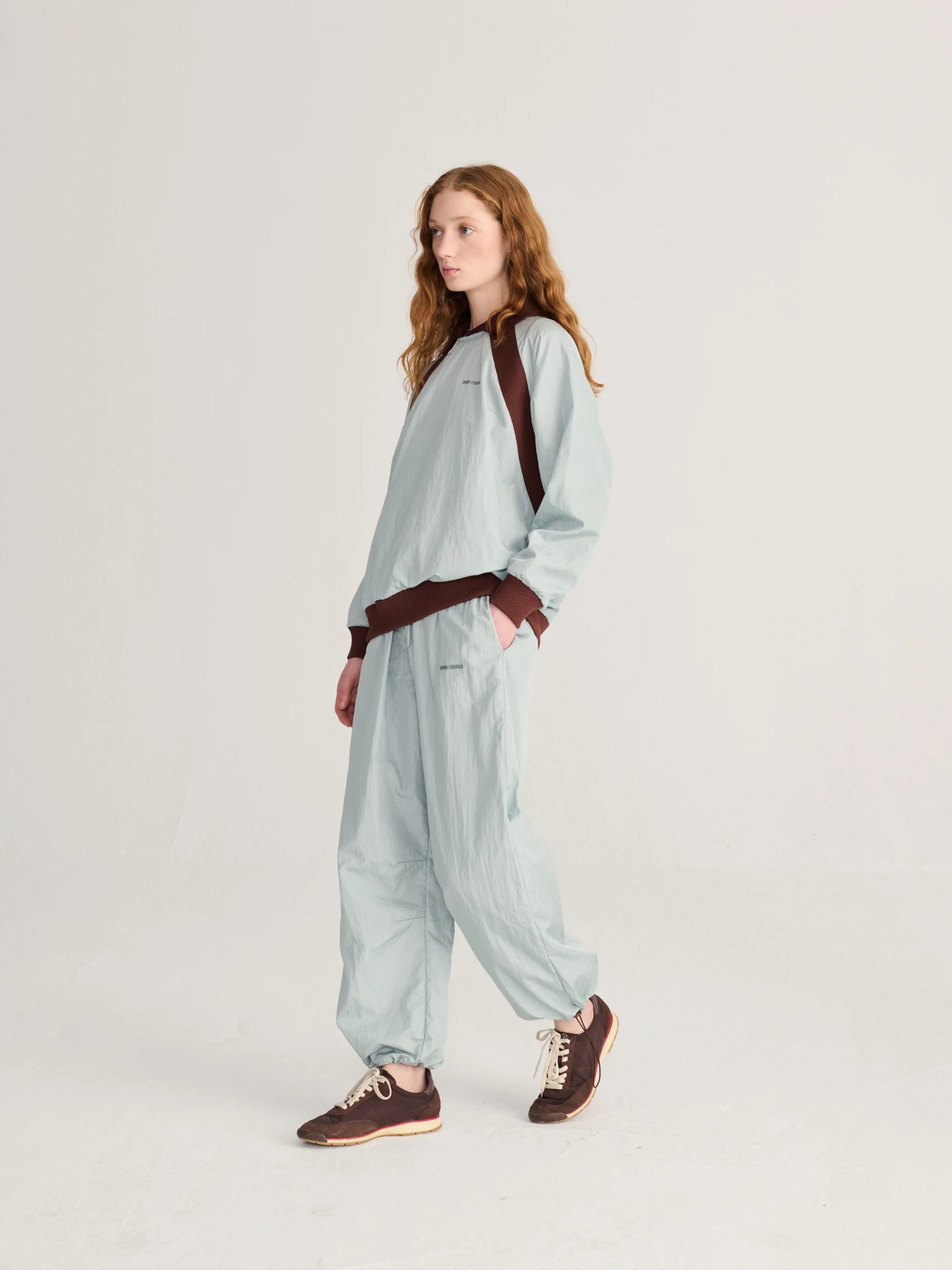 BOBO CHOSES Jogger "Shiny nylon" light blue